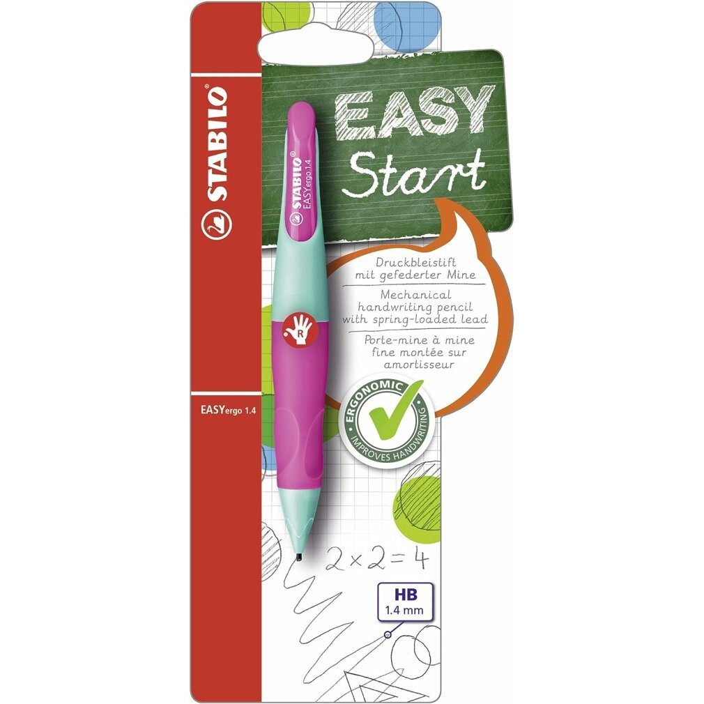 Bleistift Druckbleistift EasyErgo 1,4mm R türkis-neonpink Rechtshänder