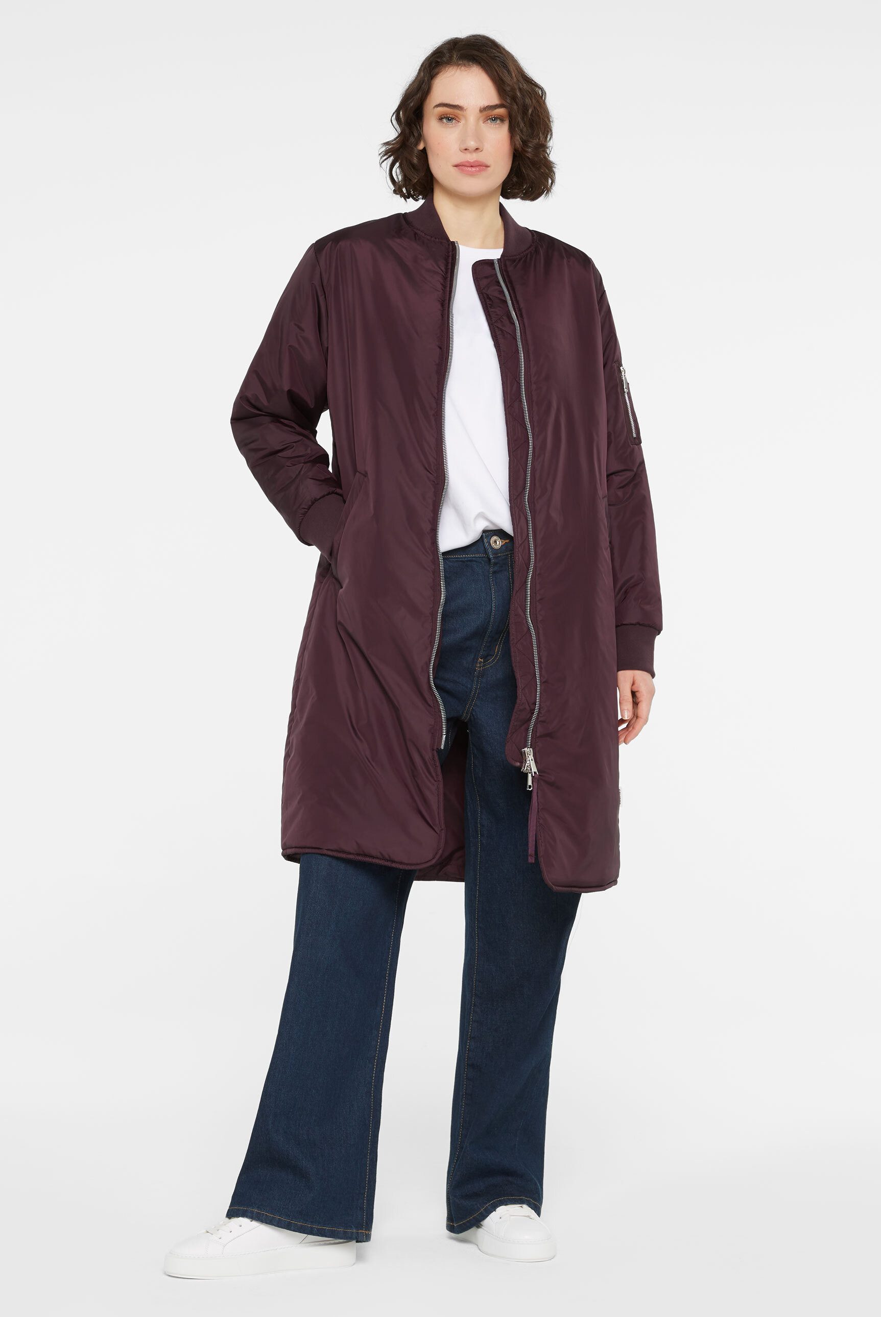 SENSES.THE LABEL Langjacke mit Two-Way-Zipper