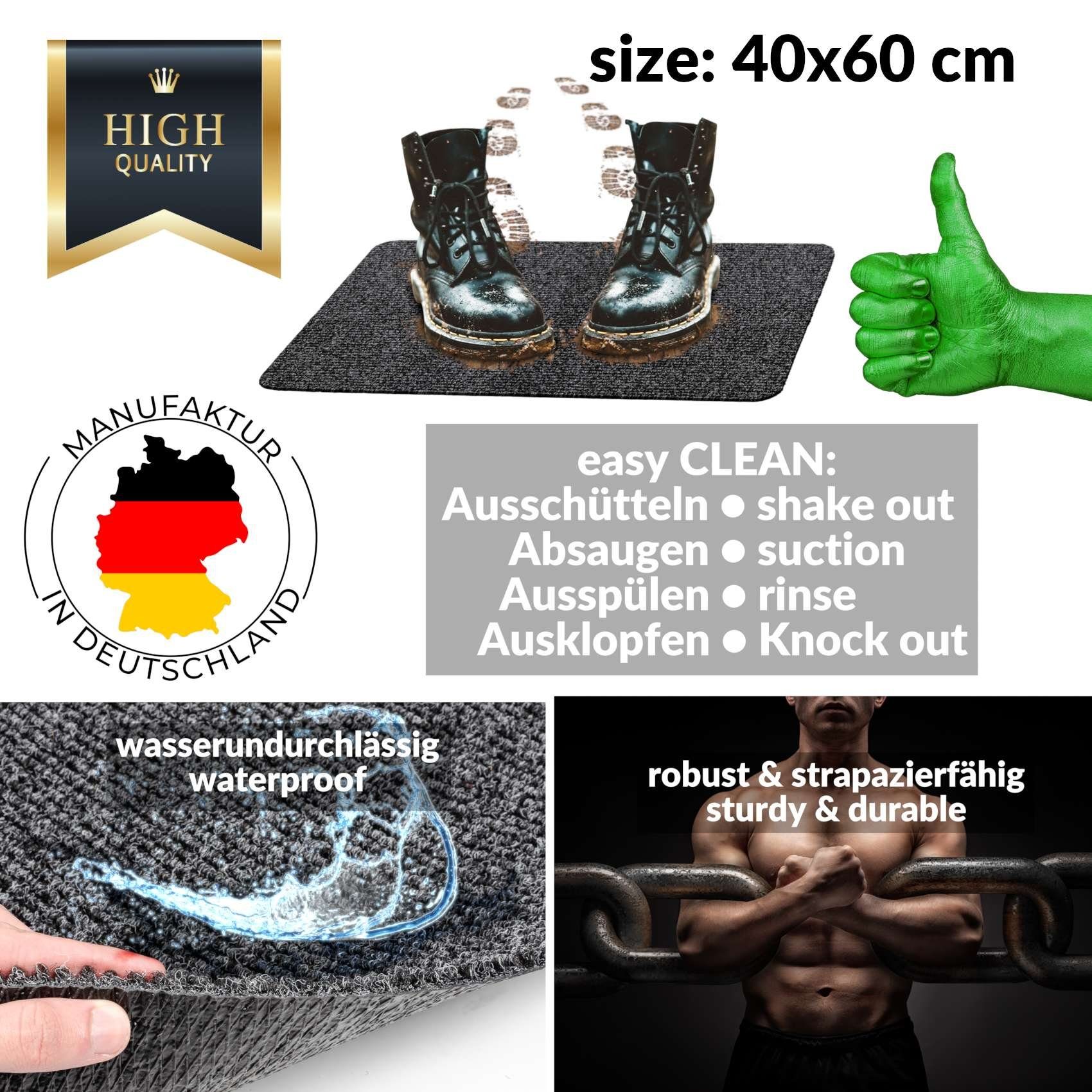ANRO Fußmatte Türvorleger Schmutzfangmatte JUMBY, eckig, günstig online kaufen