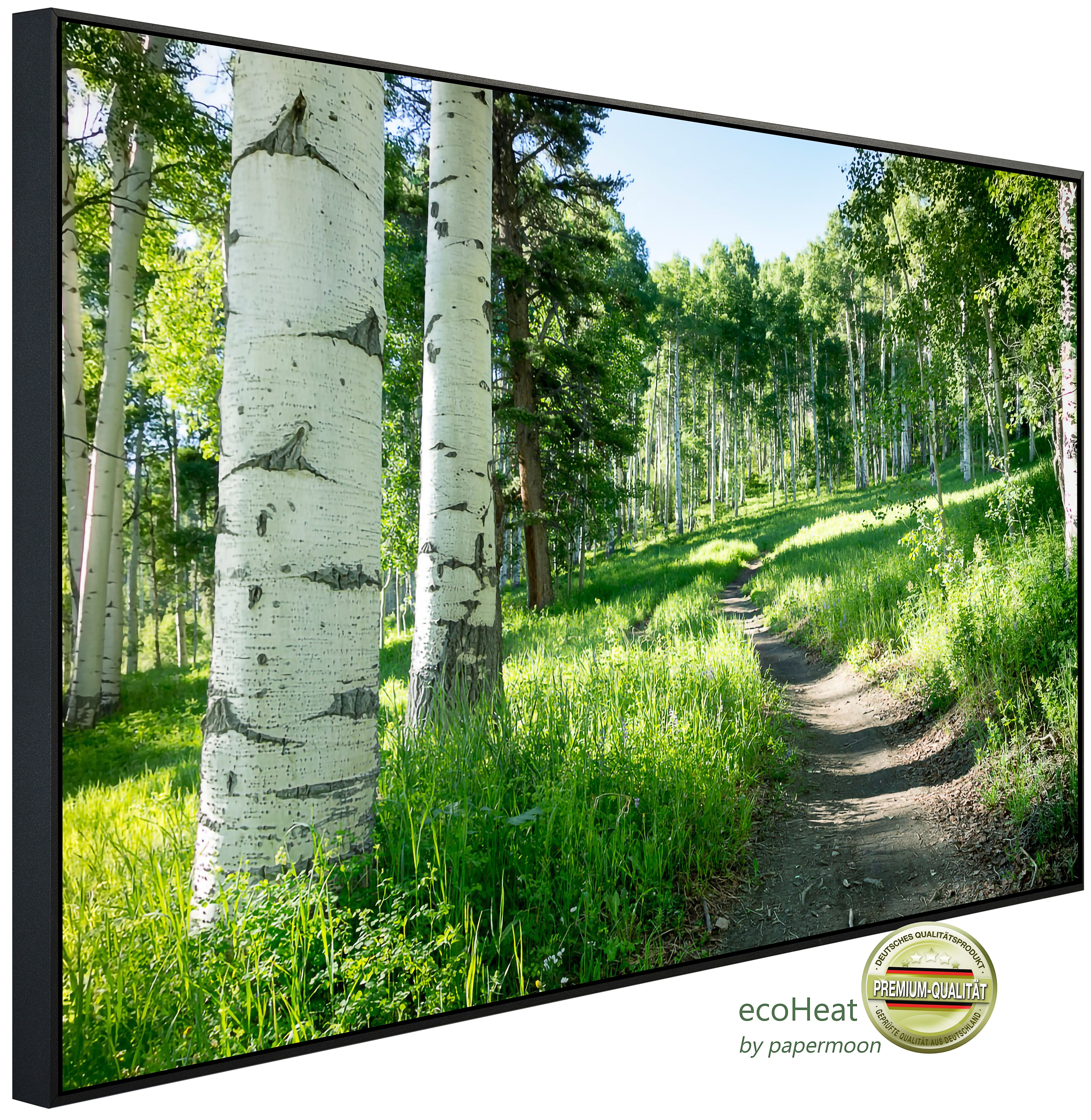 Papermoon Infrarotheizung INFRAROT-BILD-HEIZUNG, Birkenbaumpfad, TÜV-Rheinland/GS zertifiziert, angenehme Strahlungswärme