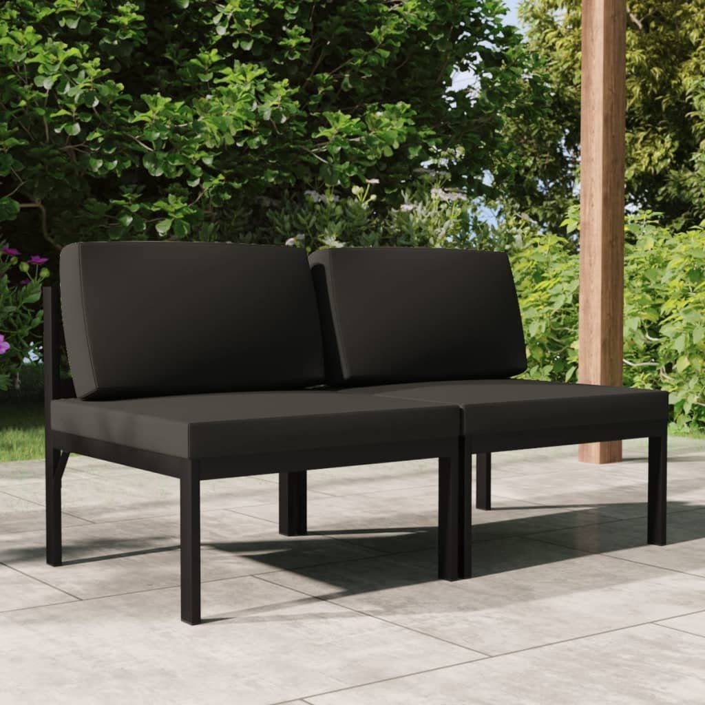 vidaXL GartenloungeSet »Gartensofa 2Sitzer mit Kissen Aluminium