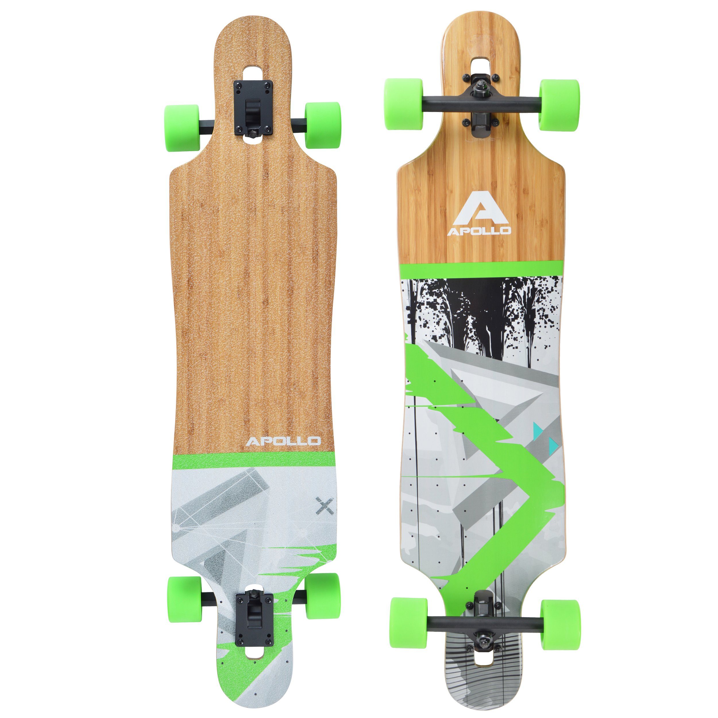 Apollo Longboard Twin Tip DT Longboard 40", aus Holz mehrlagig verleimt für Idealen Flex & Stabilität Upolu