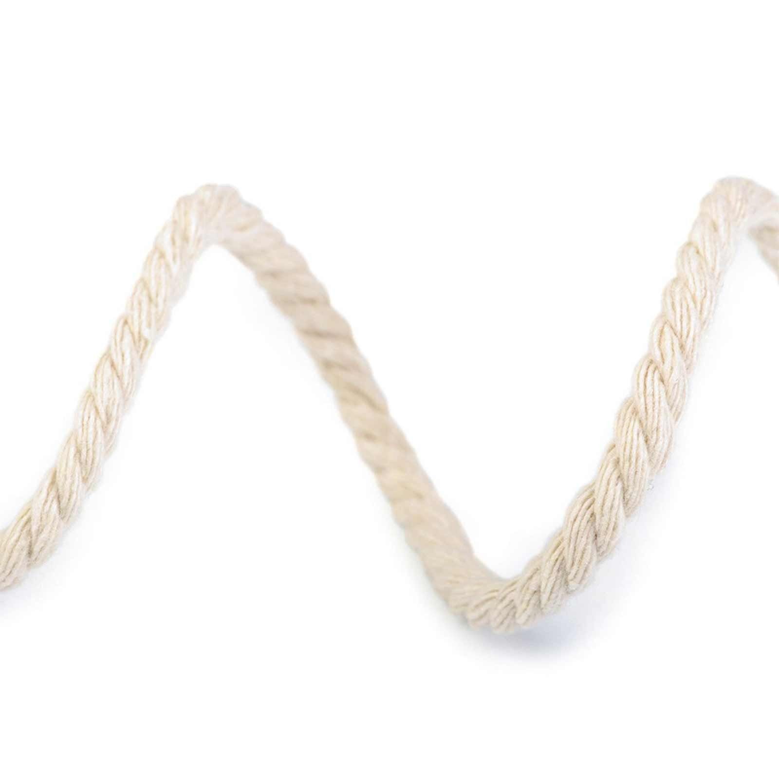maDDma 15m Baumwollschnur gedreht Seil, weiß