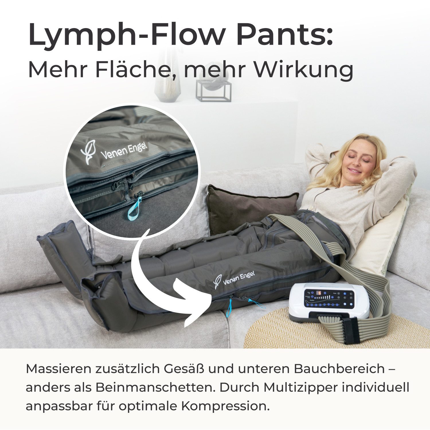 Venen Engel Massagegerät Venen Engel 8 Premium Medical mit Lymph-Flow Pants, 8 Luftkammern