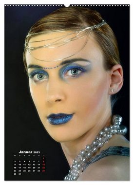 CALVENDO Wandkalender Extrem Make-Up Portraits (Premium, hochwertiger DIN A2 Wandkalender 2023, Kunstdruck in Hochglanz)