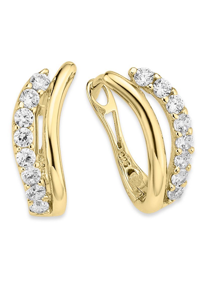 Bruno Banani Paar Серьги-кольца Schmuck Geschenk Silber 925 Ohrschmuck Серьги, mit Zirkonia (synth)