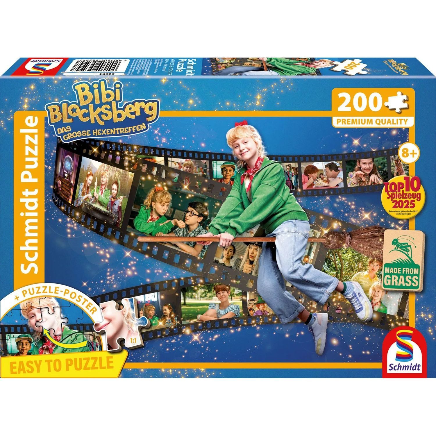 Schmidt Spiele Puzzle Das große Hexentreffen, Flieg los Kartoffelbrei, 200 Teile, 200 Puzzleteile