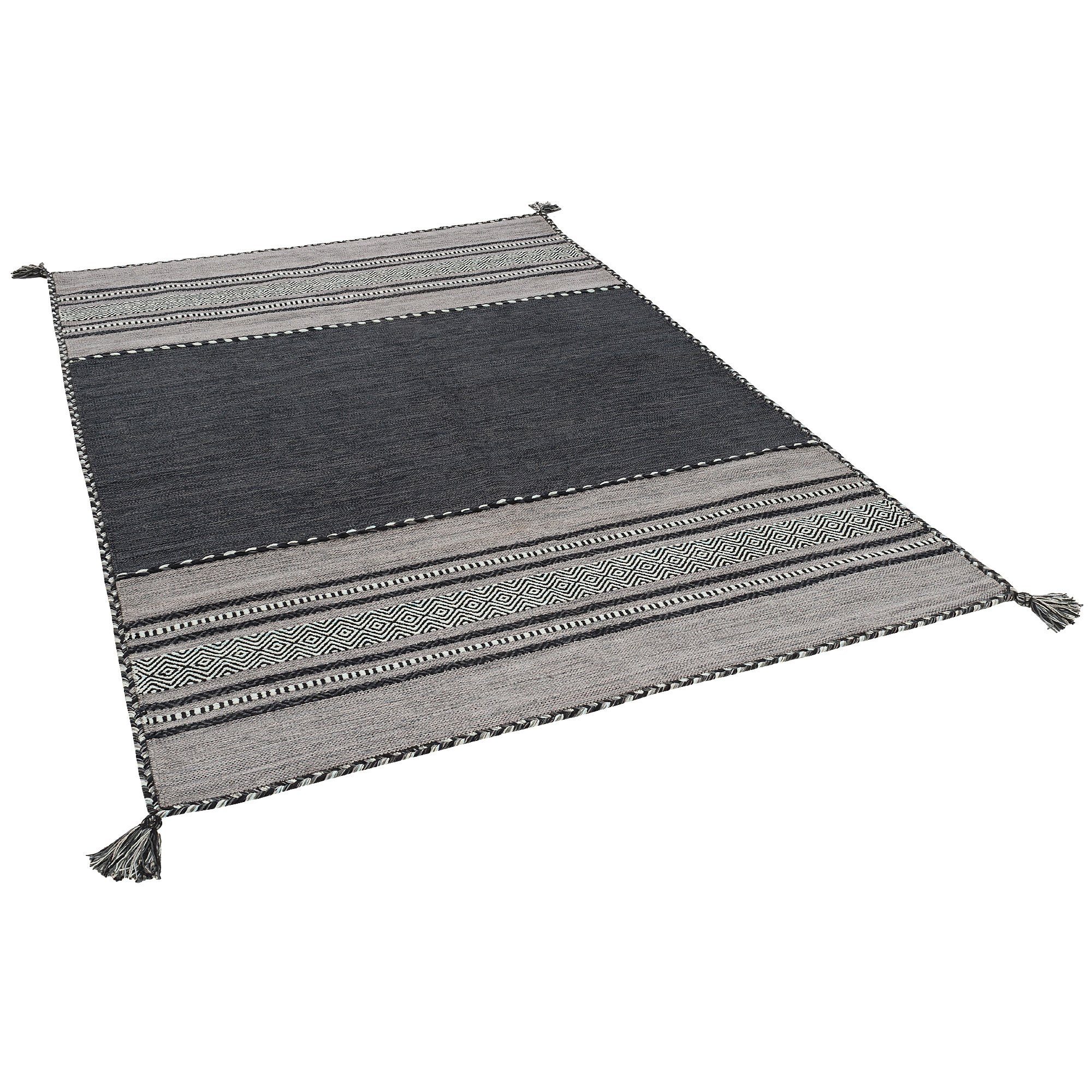 Pergamon Wollteppich Natur Teppich Kelim Navarro, Rechteckig, Höhe: 8 mm