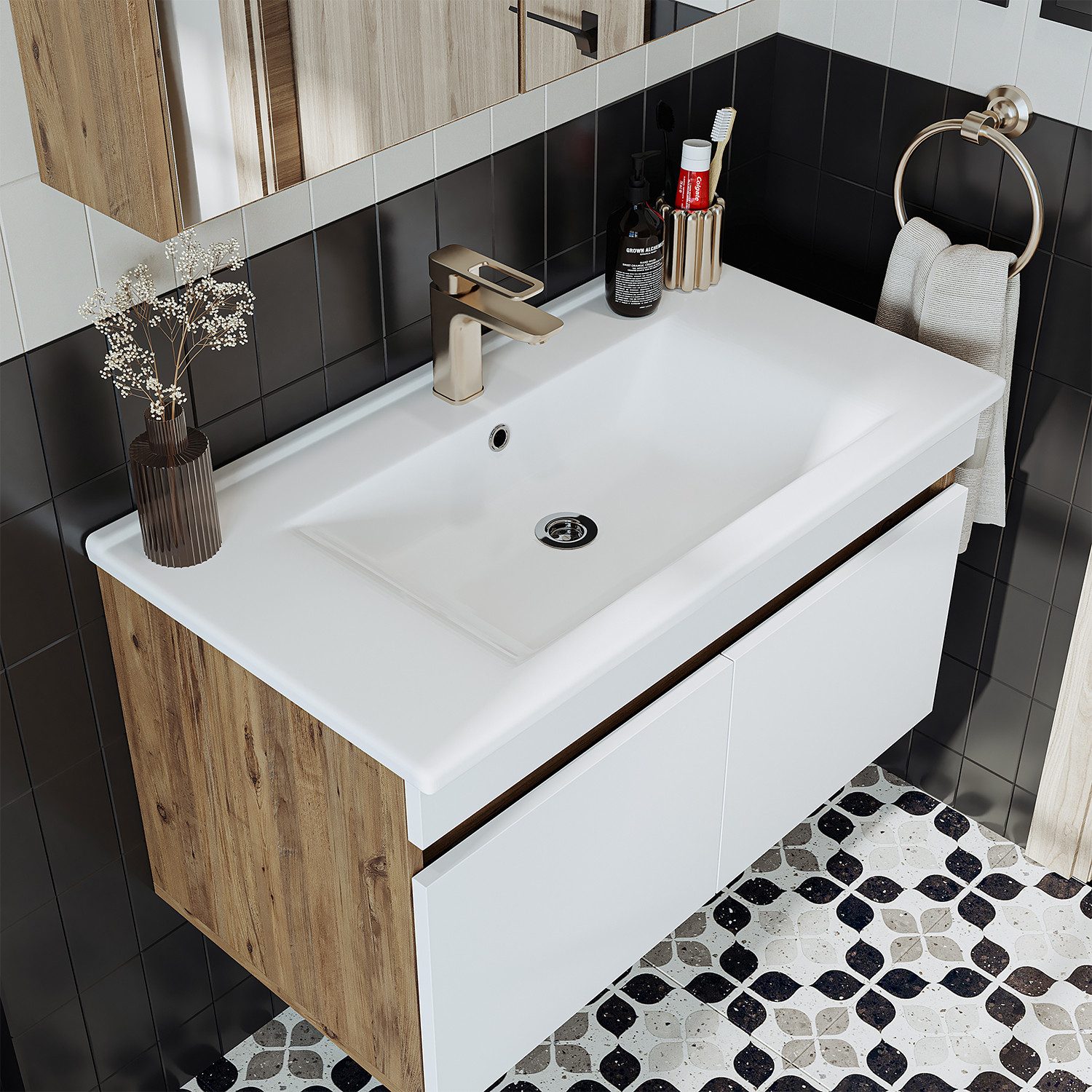 Roomart Badmöbel-Set Atria 85, (Bademöbel Set günstig online kaufen