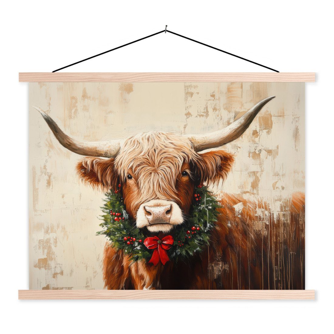 MuchoWow Poster Weihnachten - Schottischer Highlander günstig online kaufen
