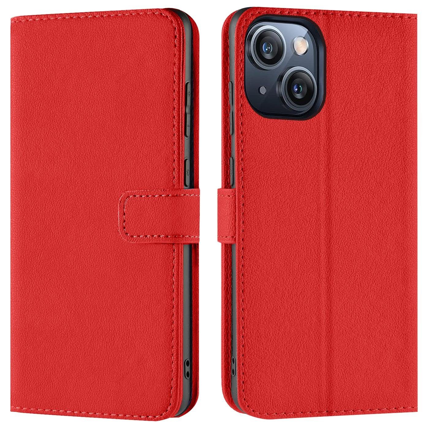 CoolGadget Handyhülle Book Case Handy Tasche für Apple iPhone 15 6,1 Zoll, Hülle Klapphülle Flip Cover für iPhone 15 Schutzhülle stoßfest