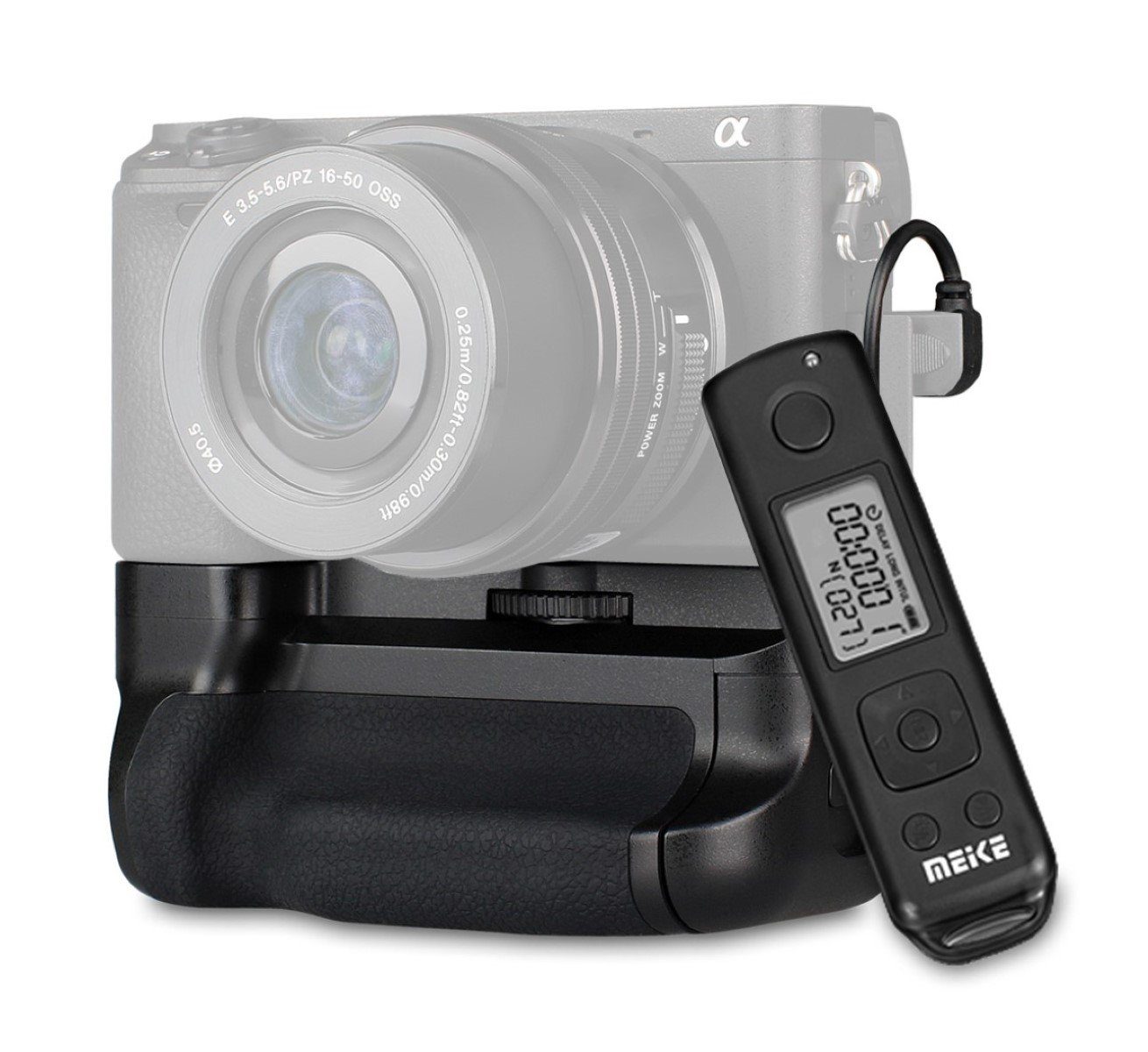 Meike Batteriegriff für Sony Alpha A6300 A6000 mit Timer-Fernbedienung MK-A6300 Pro