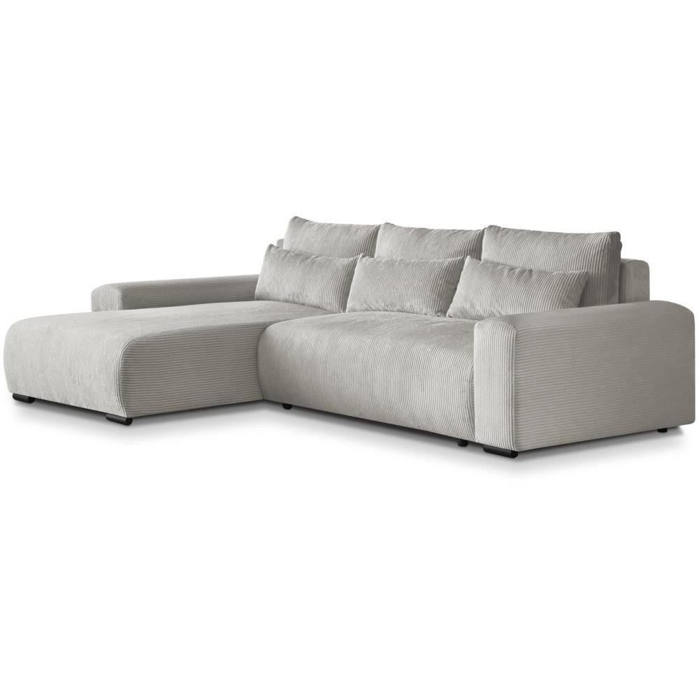 Beautysofa Ecksofa Benny, mit Schlaffunktion, Bettkasten, Wellenfedern, sti günstig online kaufen