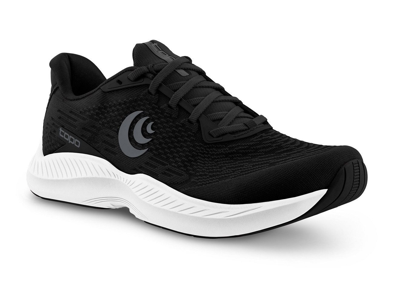 Topo Fli-Lyte 5 (Leichtigkeit, breitere Zehenbox) schwarz/weiss Herren Laufschuh