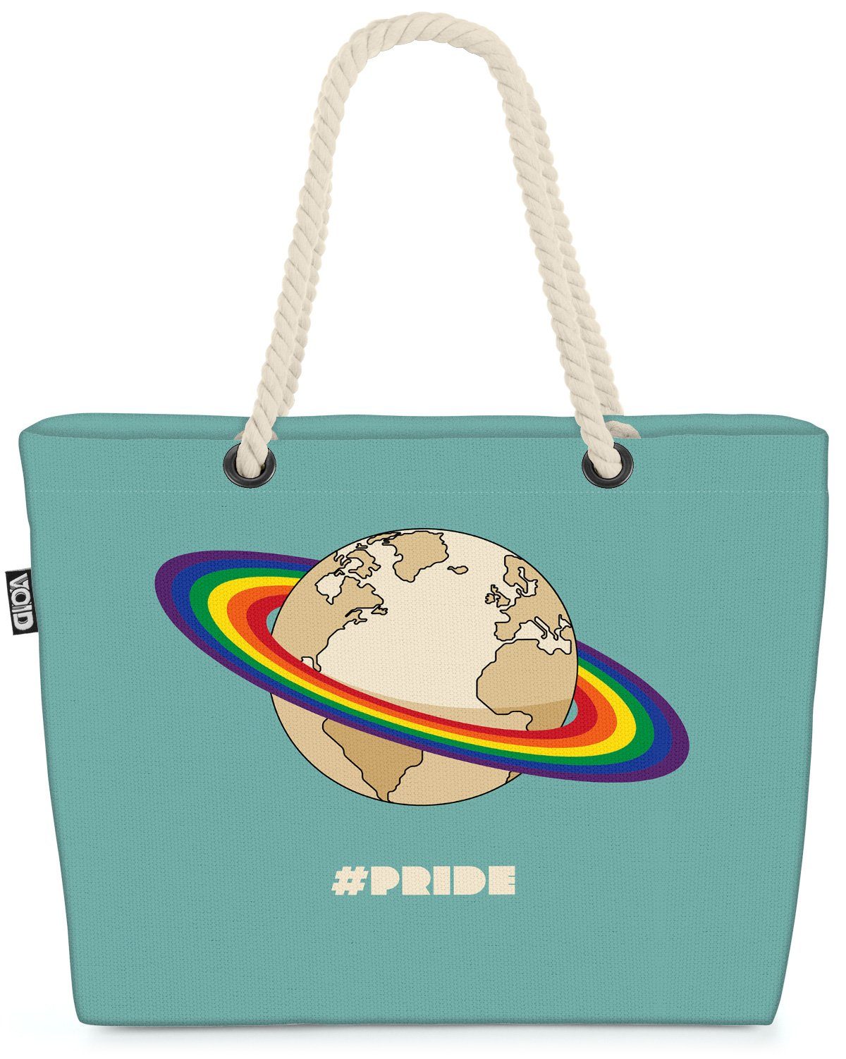 VOID Strandtasche (1-tlg), Rainbow World LGBTQ Erde Welt weltweit Gay pride flag parade club LGB | Strandtaschen