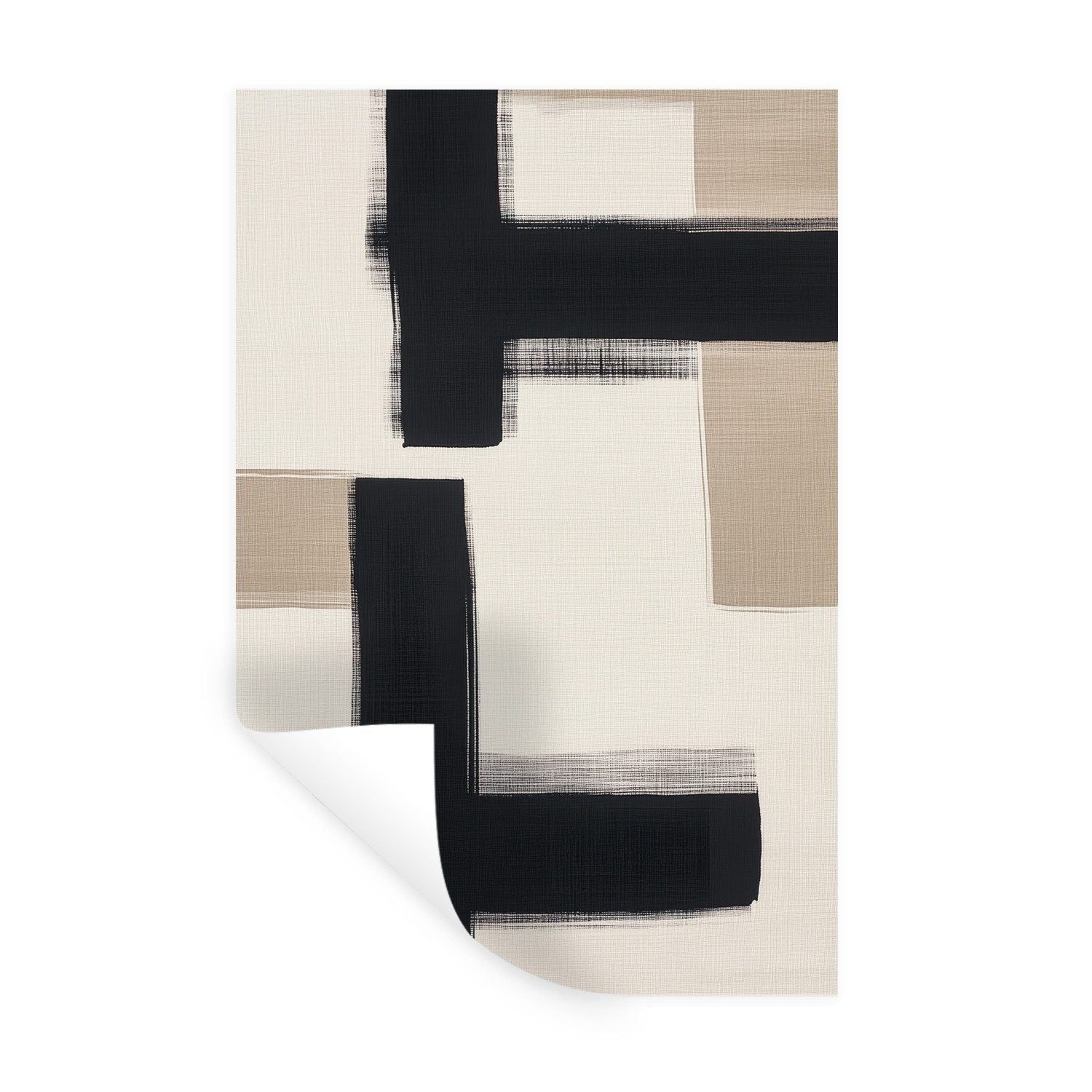 MuchoWow Wandsticker Schwarz - Abstrakt - günstig online kaufen