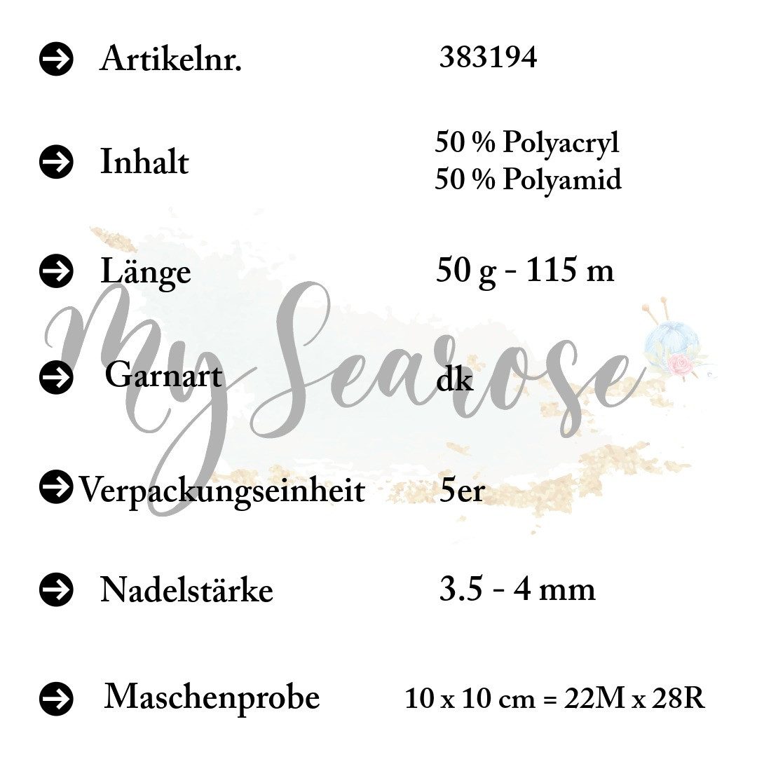 Rico Design 5 x RICO BABY DREAM LUXURY TOUCH DK Häkelwolle, 244 m