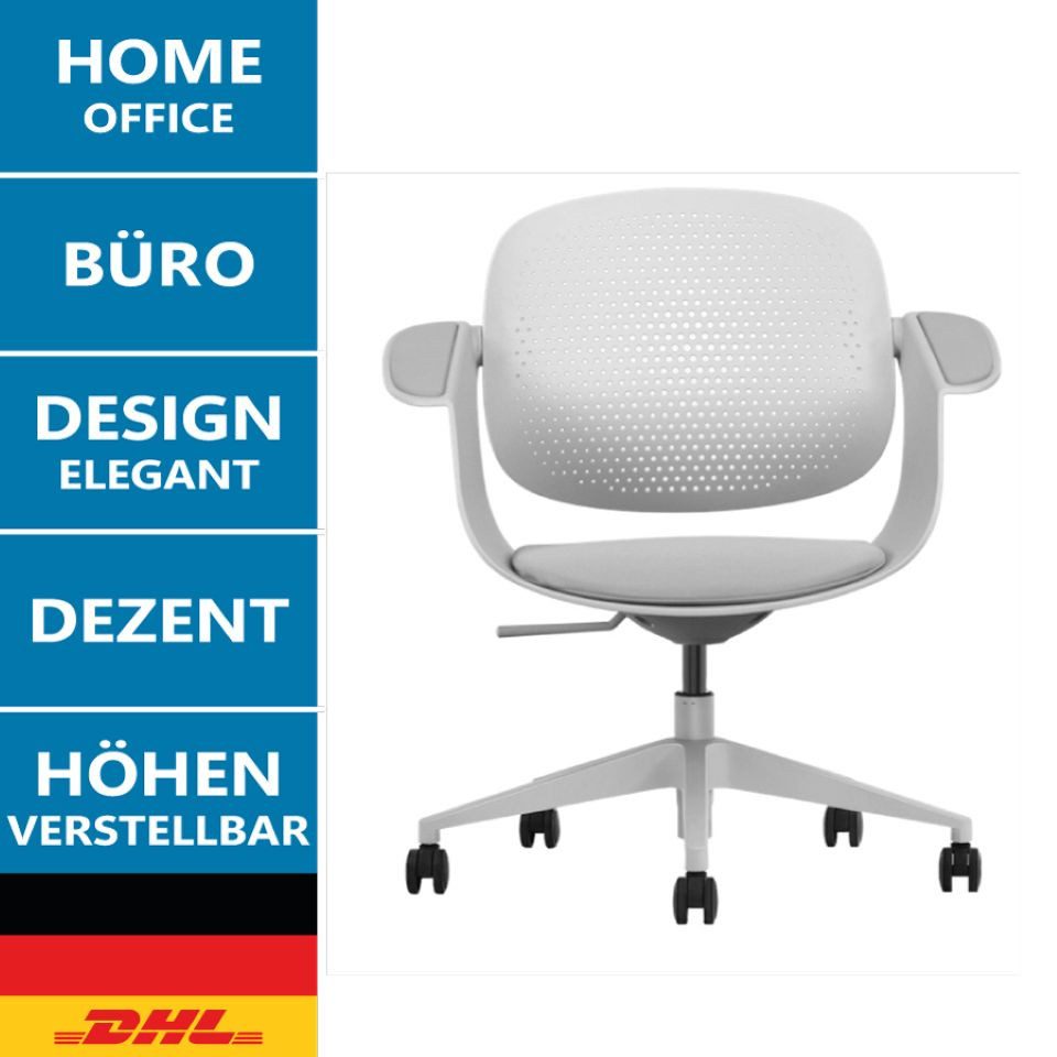 LMG Germany Bürostuhl, Ergonomische Lehne, 21° Armlehnen, SGS-Gaslift, 10 cm höhenverstellbar