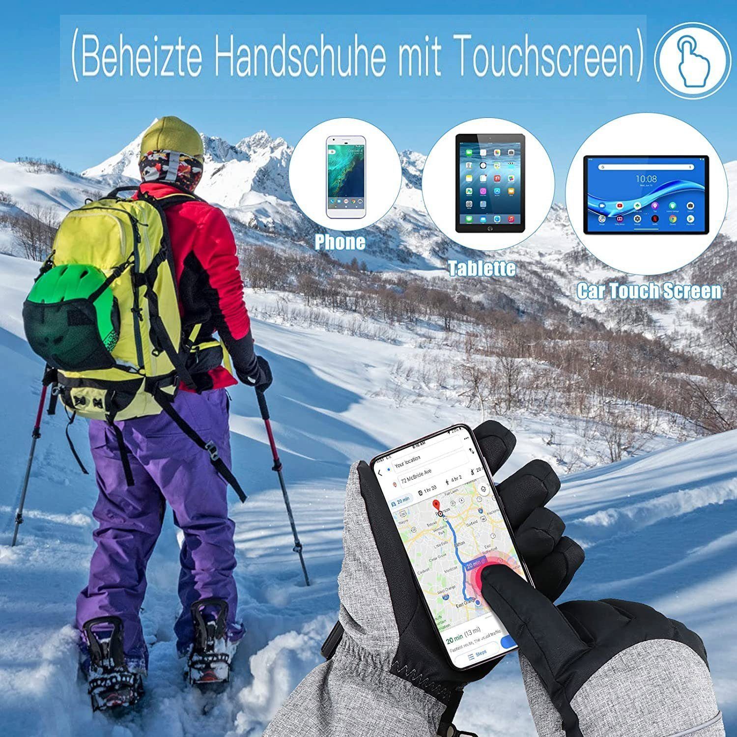 Beheizbare Touchscreen AUKUU Reithandschuhe Reithandschuhe Reithandschuhe Handschuhe,