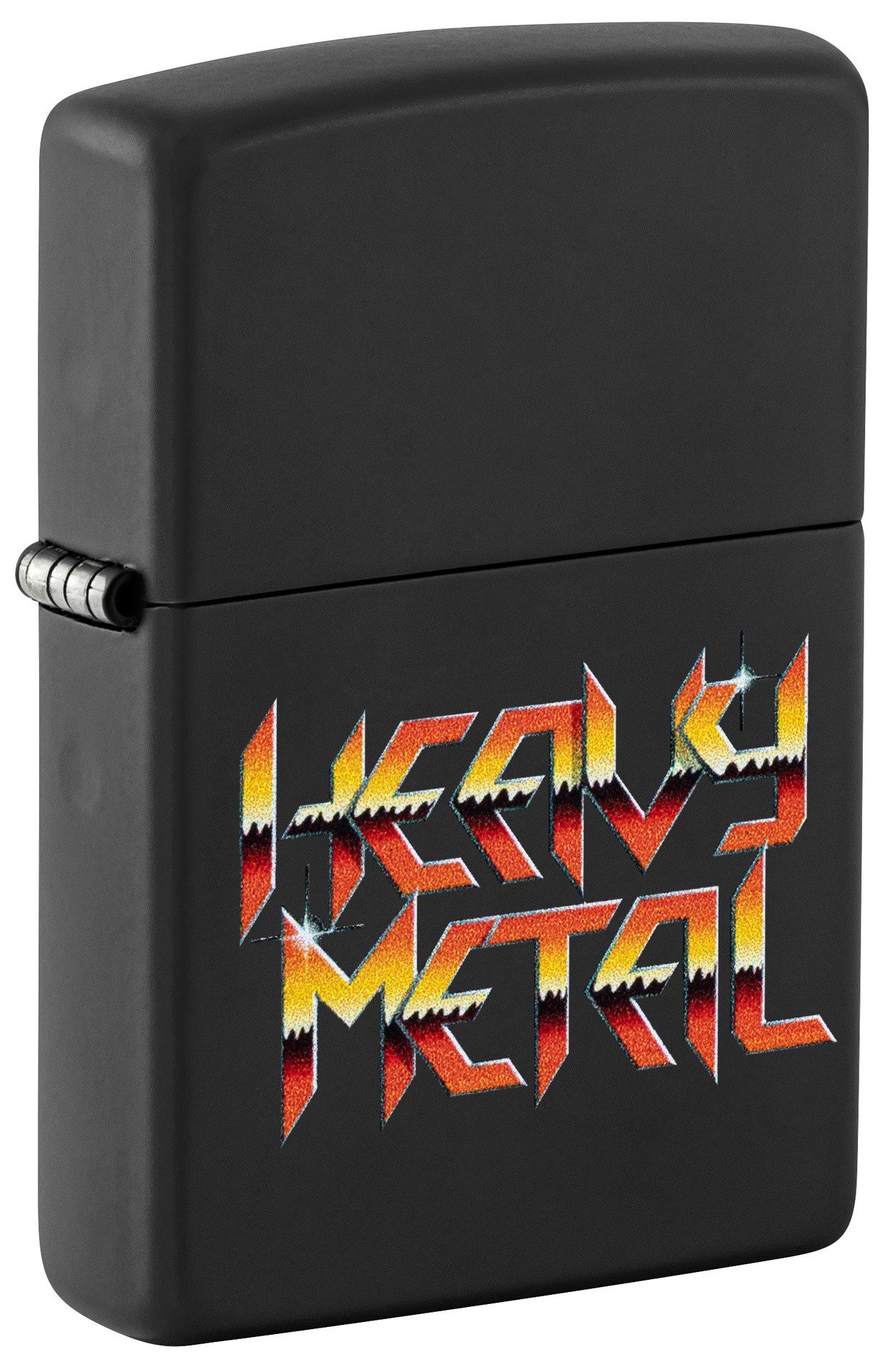 Feuerzeug schwarz matt color Heavy Metal in Geschenkbox