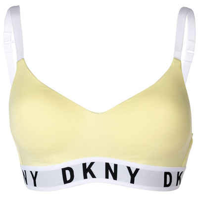 DKNY Bustier Damen Bustier - Bra, Triangel BH, Logo, einfarbig