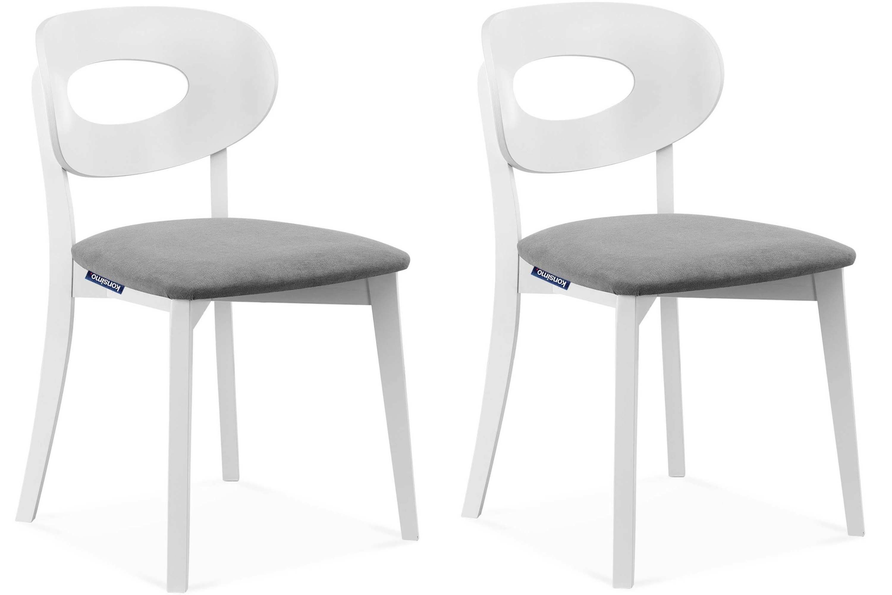 Konsimo Esszimmerstuhl Esstischstuhl TANER (2 St), hergestellt in der EU, vintage, Set weiß / grau | grau | Stühle