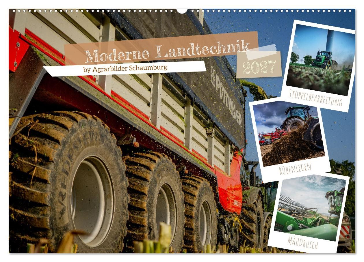 CALVENDO Wandkalender Moderne Landtechnik (Wandkalender 2027 DIN A2 quer), CALVENDO Monatska