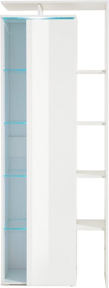 borchardt Möbel Standvitrine Lissabon mit seitlichem Regal, Höhe 189 cm