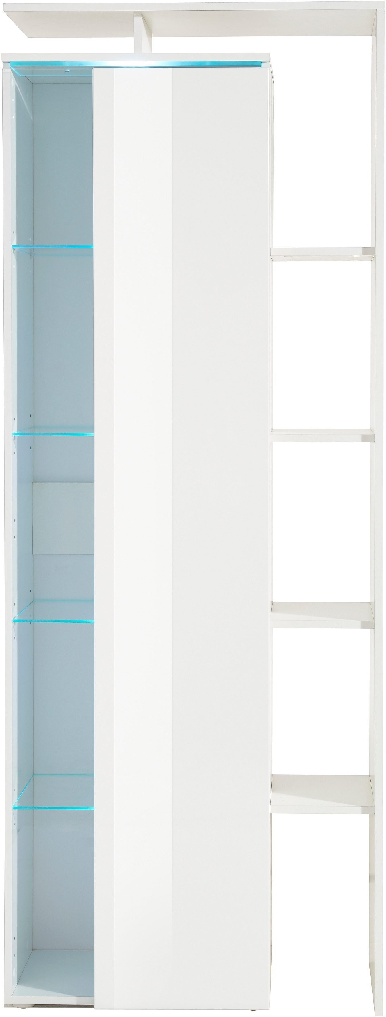 borchardt Möbel Standvitrine mit seitlichem Regal, Höhe 189 cm