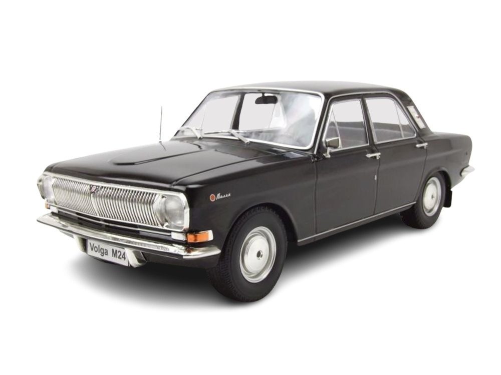 MCG Modellauto GAZ Wolga Volga M24 1967 schwarz graues Interieur, Maßstab 1:18