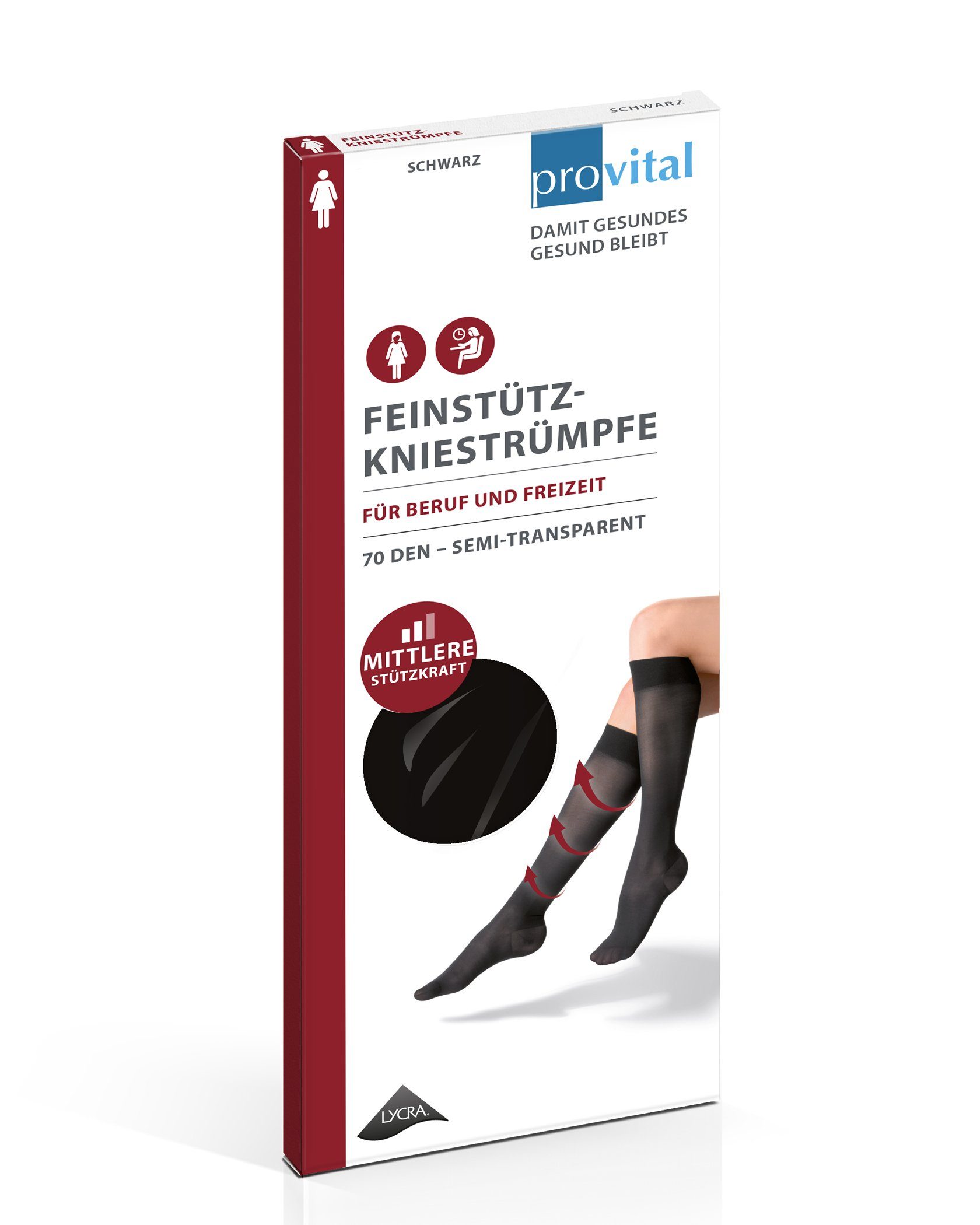 provital Kniestrümpfe provital 70 DEN Damen Feinstützstrumpf mittlere Kompr günstig online kaufen