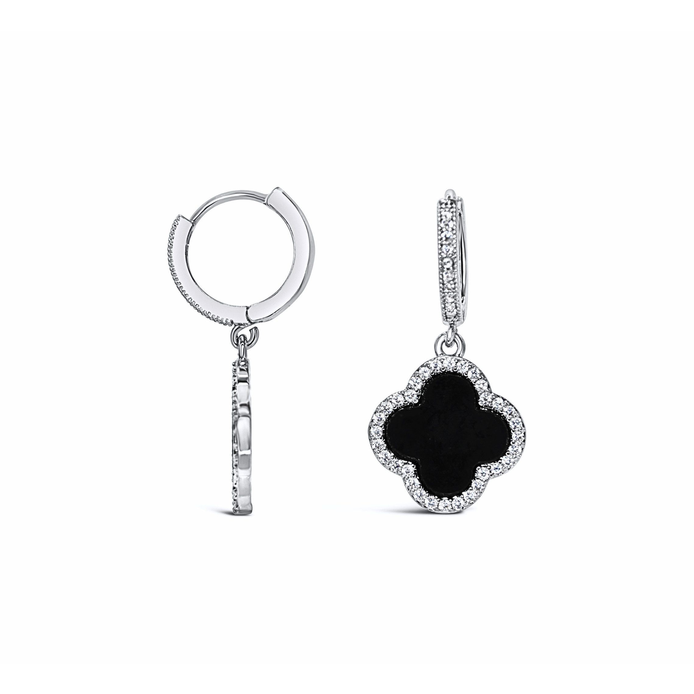 Ars-Argenti Paar Ohrhänger Sexy Kleeblatt Ohrhänger Ohrringe "Lucky Luxe "-925 Sterling-Silber
