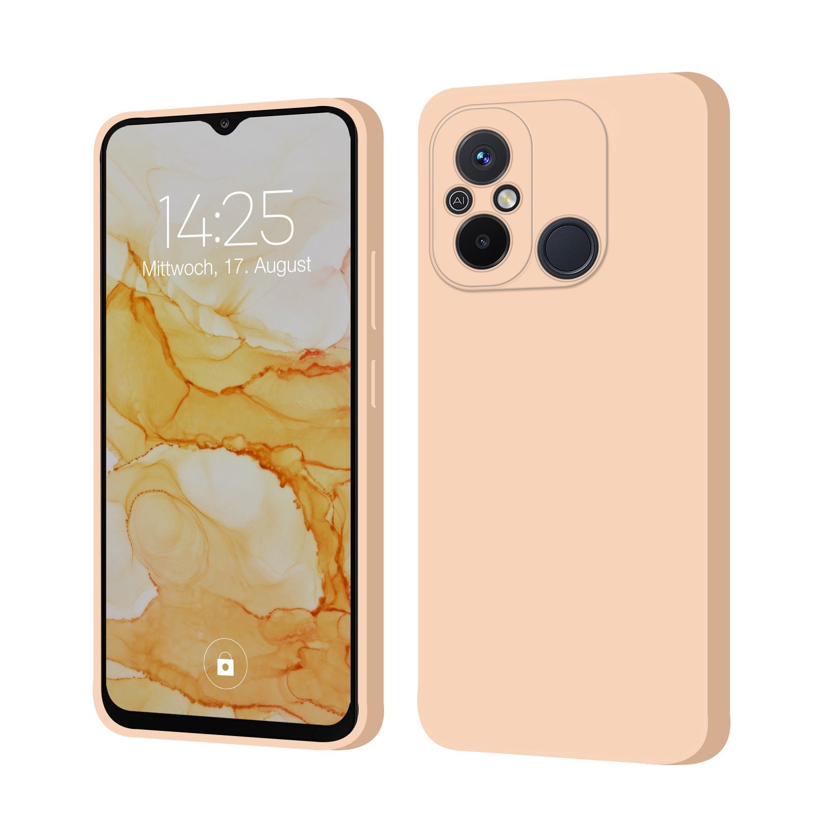 Tec-Expert Handyhülle SoftGrip Cover Hülle für Xiaomi Redmi 12C, Handy Case Bumper integrierter Kameraschutz flexibel