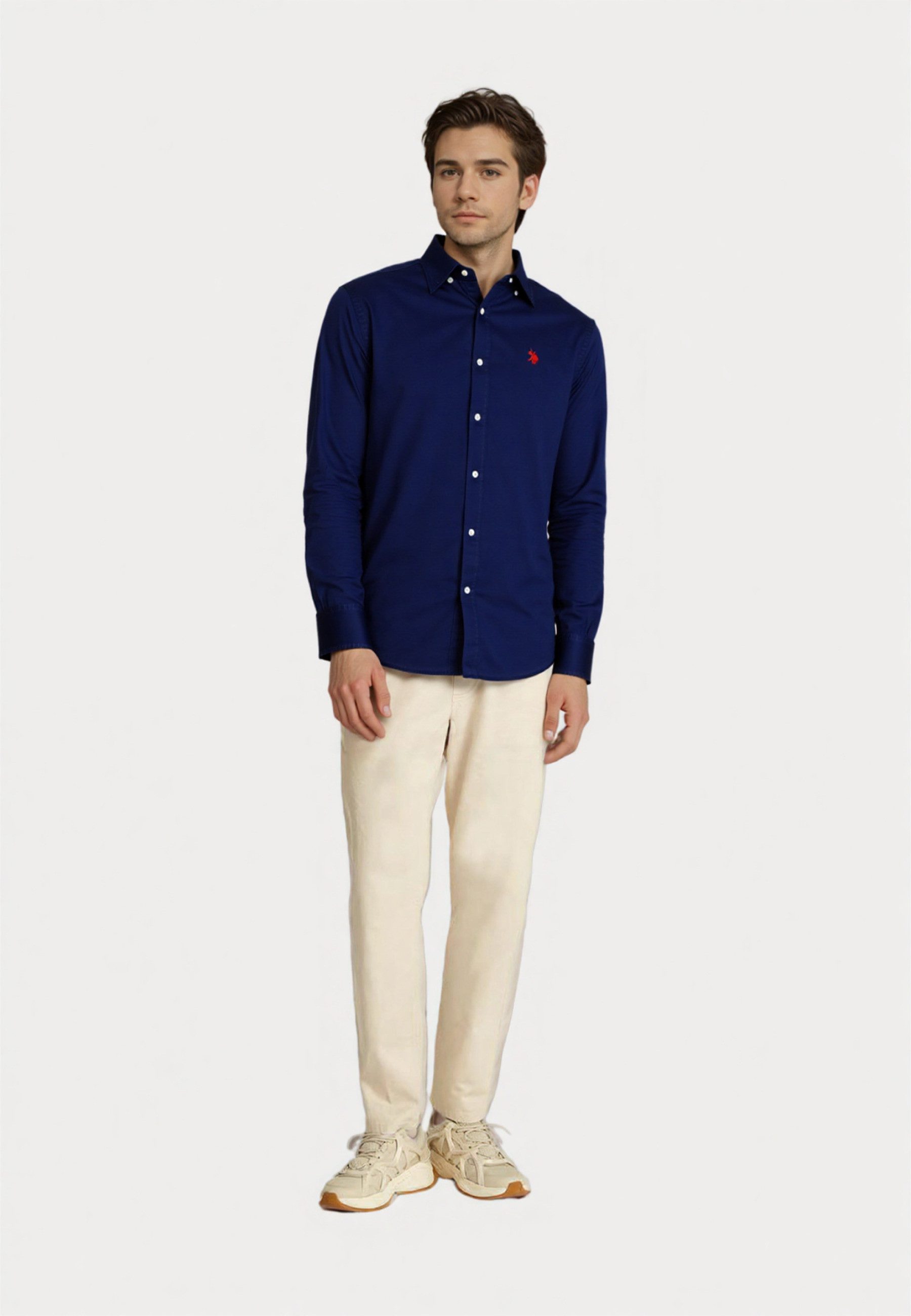 U.S. Polo Assn. Langarmhemd Hemd Popeline Longsleeve Shirt (1-tlg)