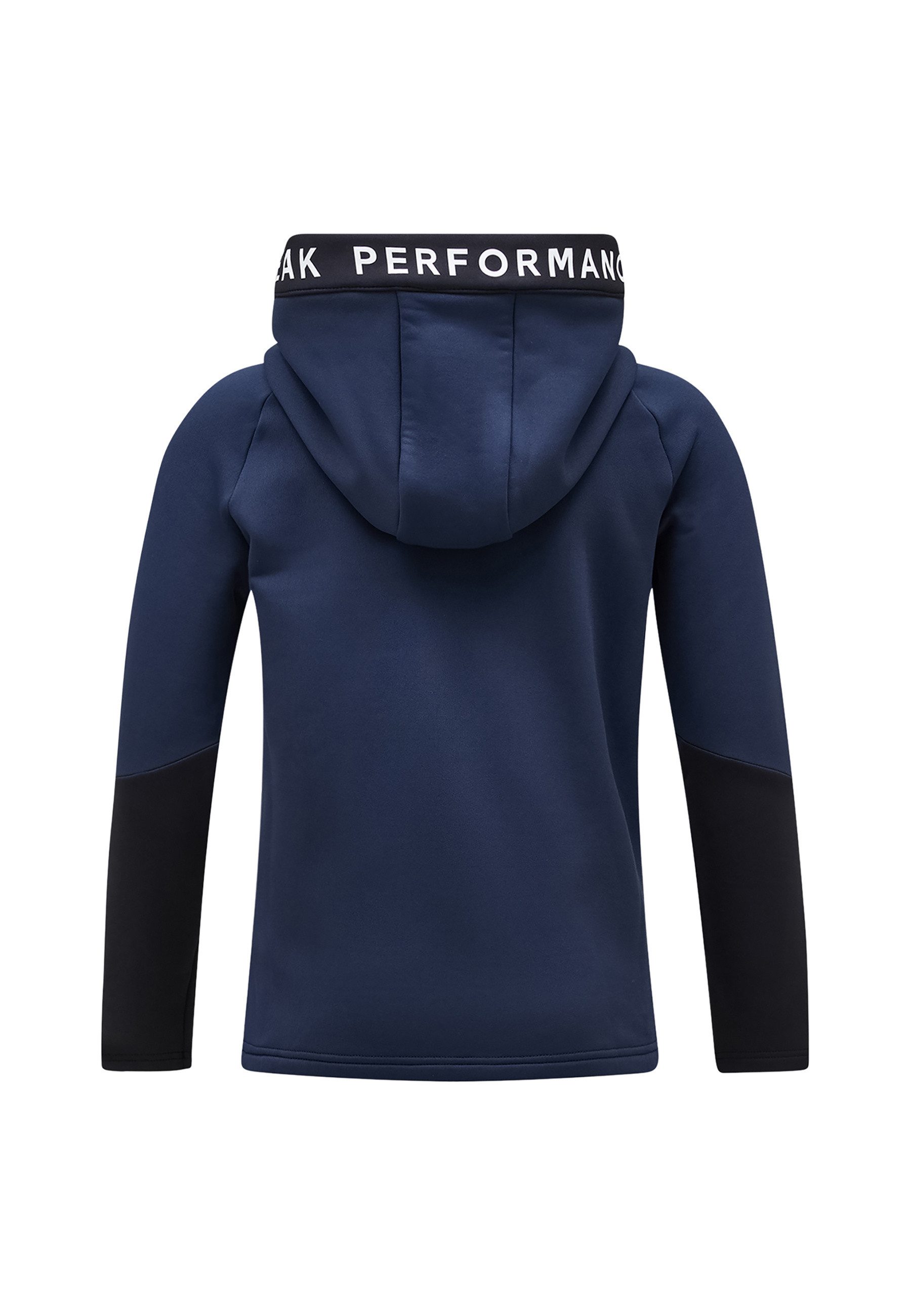 Peak Performance Fleecejacke Jr Rider Zip Hood mit Label-Applikationen