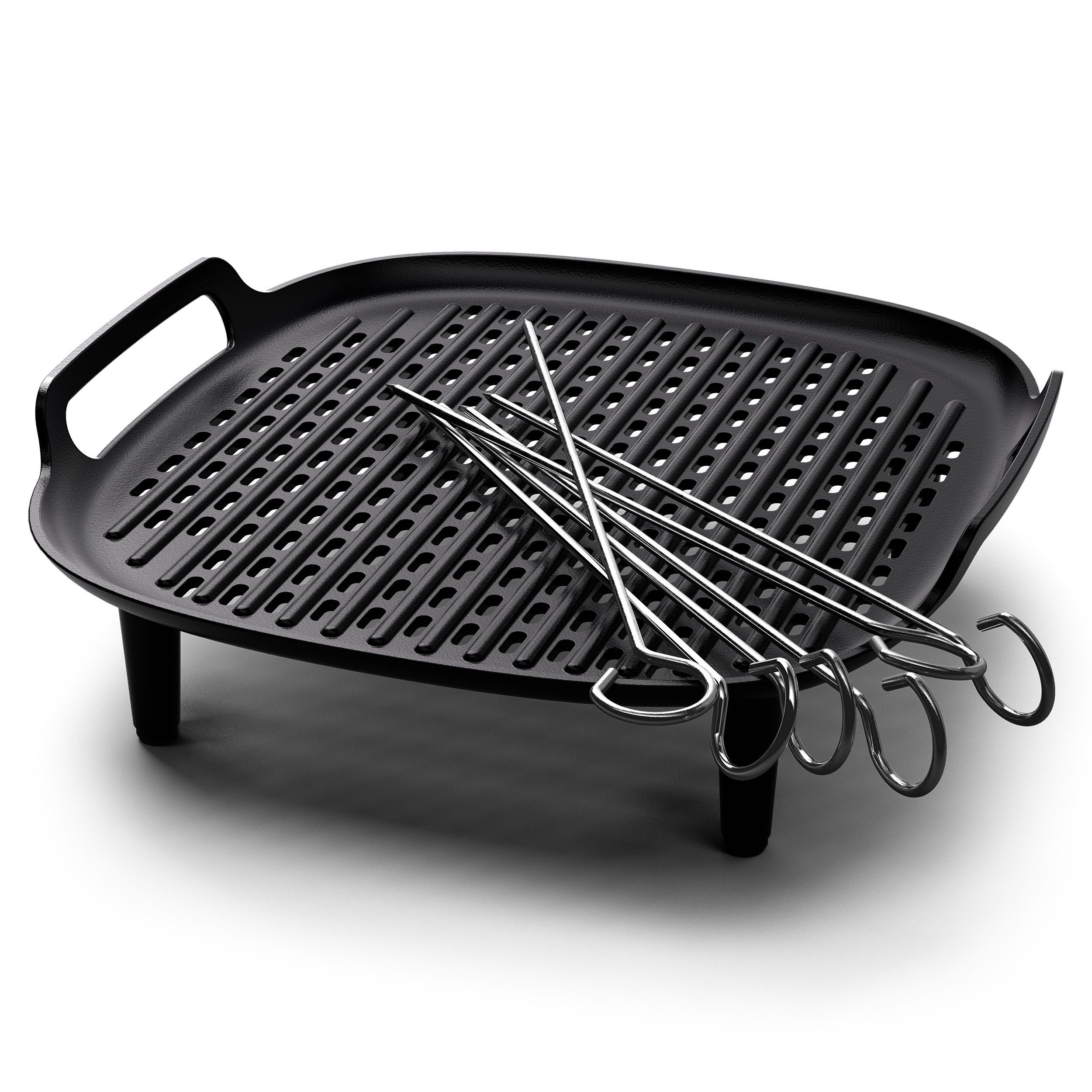 Philips Airfryer-Grillrost HD9959/00 für Airfryer XXL 5000er Serie, NA342,HD9285, inkl. 6 Spieße,spülmaschinenfest