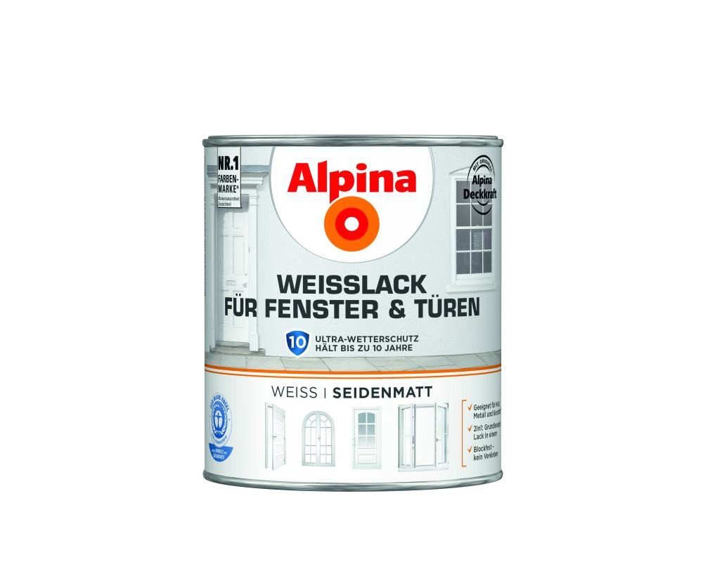 Alpina Weißlack Alpina Weißlack für Fenster & Türen 2 L weiß