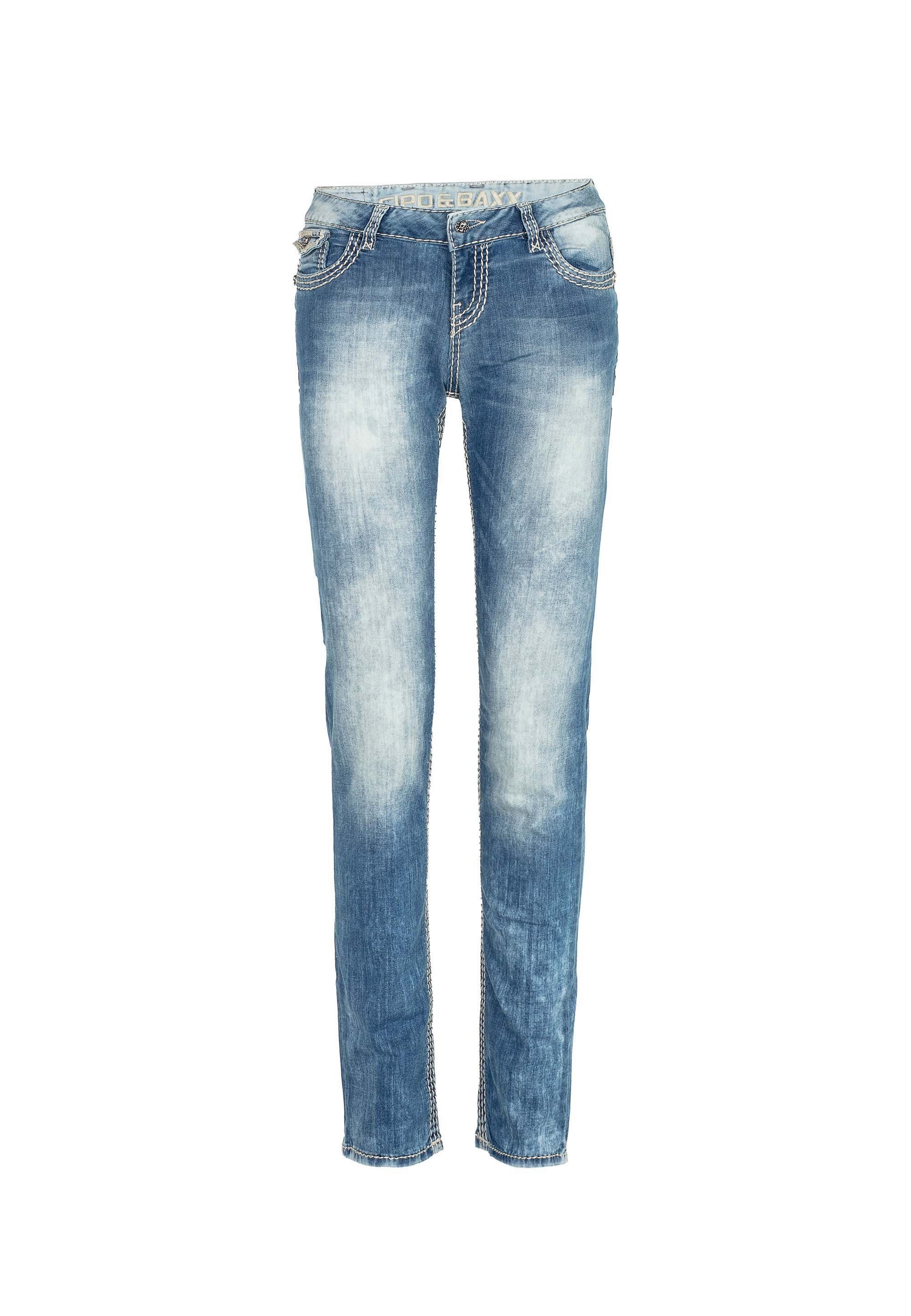 Cipo & Baxx Bequeme Jeans mit dezenter Waschung in Straight Fit