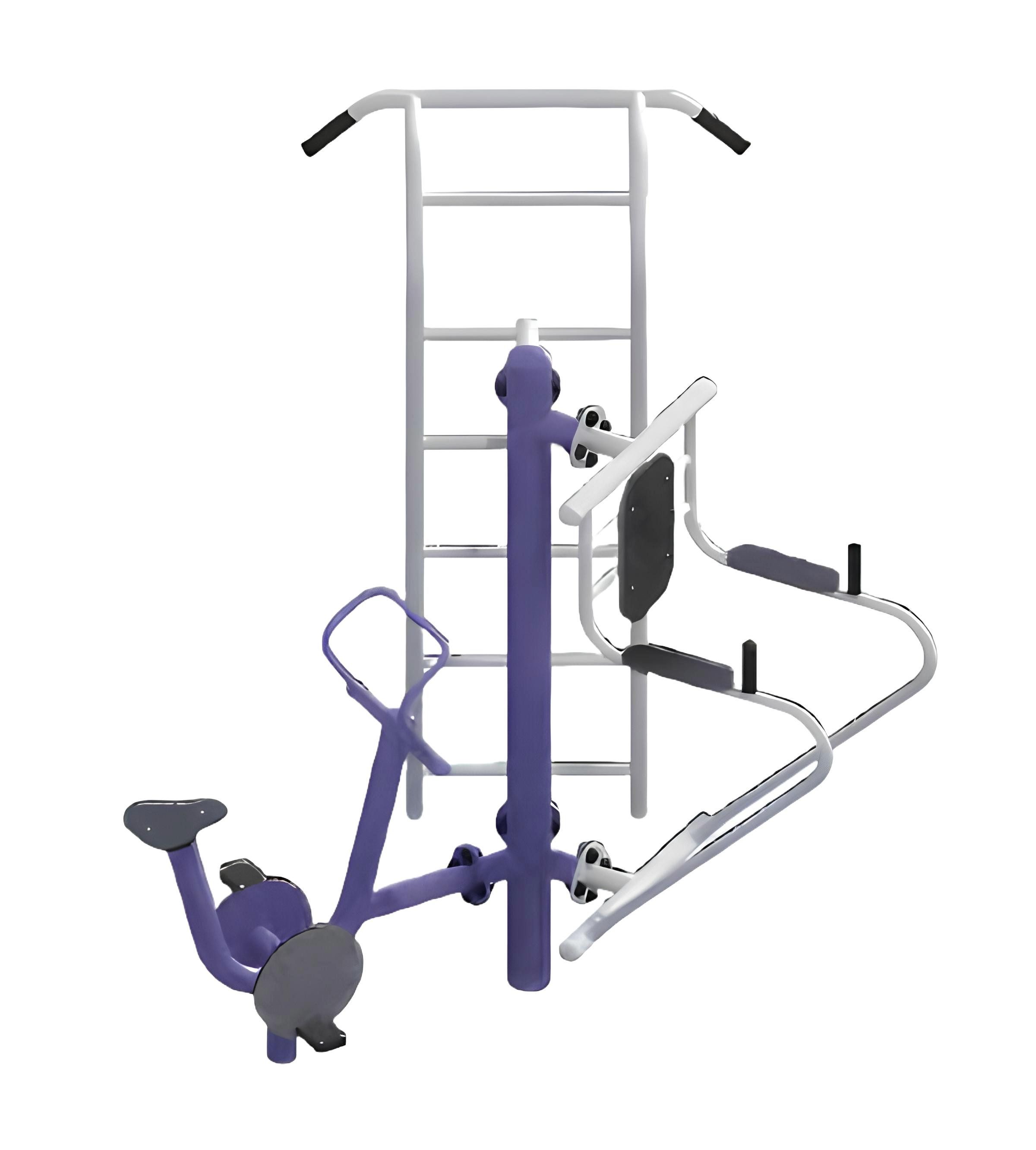 Xlmoebel Multitrainer Street-Sport-Geräte Klimmzugstangen Hängeleitern Beinstreckgerät, (Straßensportgeräte), Hergestellt in Europa