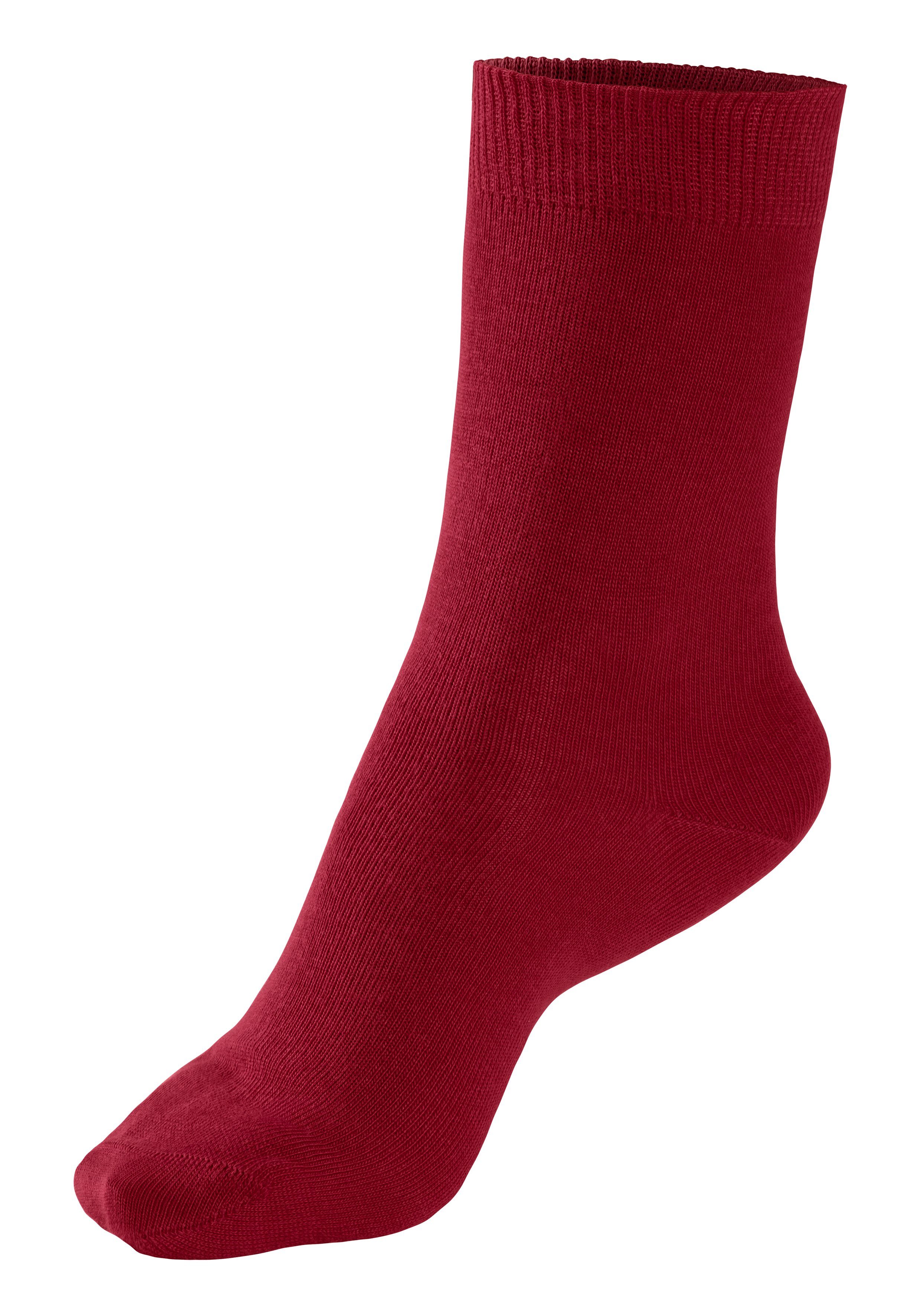 H.I.S Socken bordeaux unterschiedlichen 1x 1x (Set, Farbzusammenstellungen flieder, pink, blau, 4-Paar) in 1x 1x