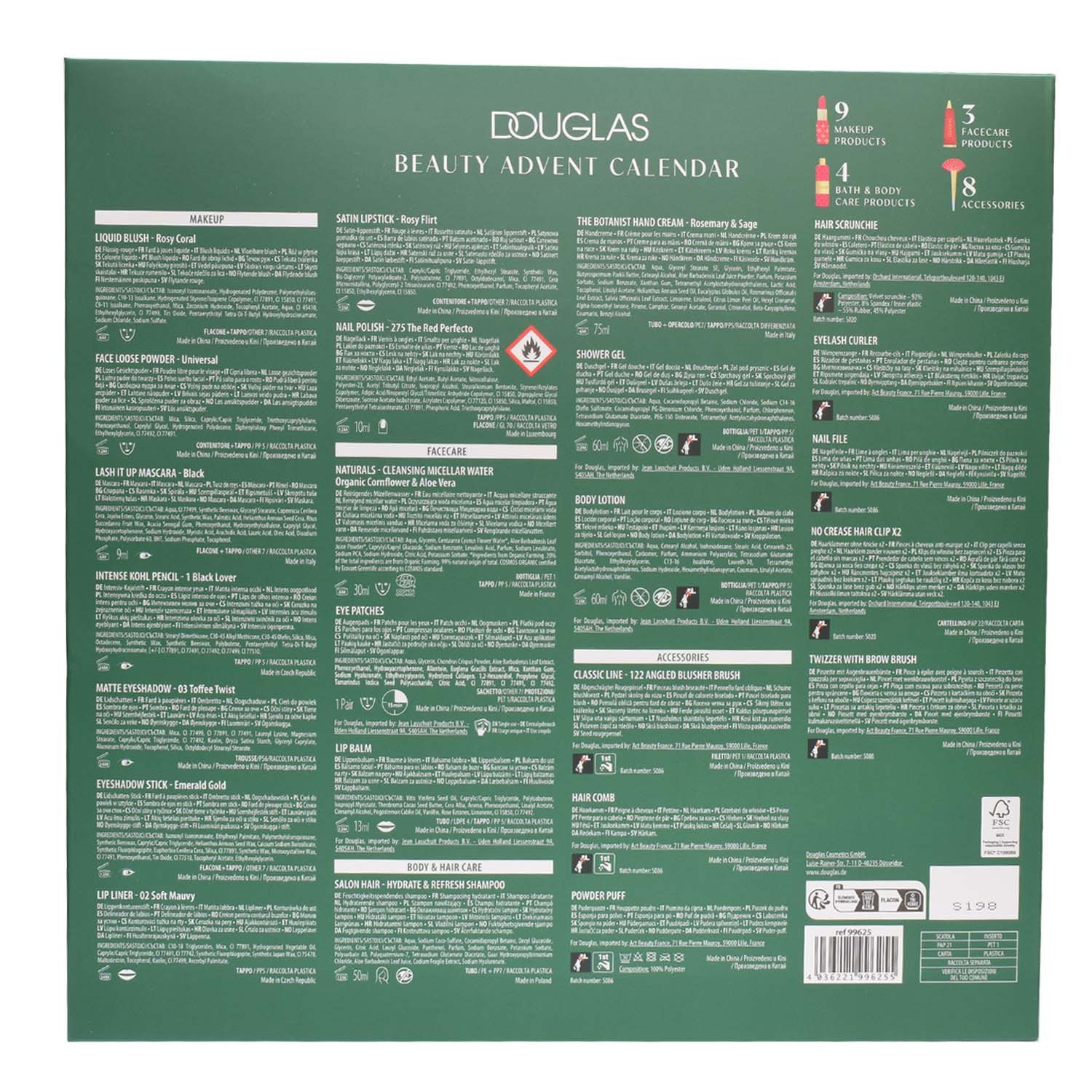Douglas Adventskalender Accessoires Pflege & MakeUp 2026 Advent Damen Geschenkset Grün – Bild 3 von 3