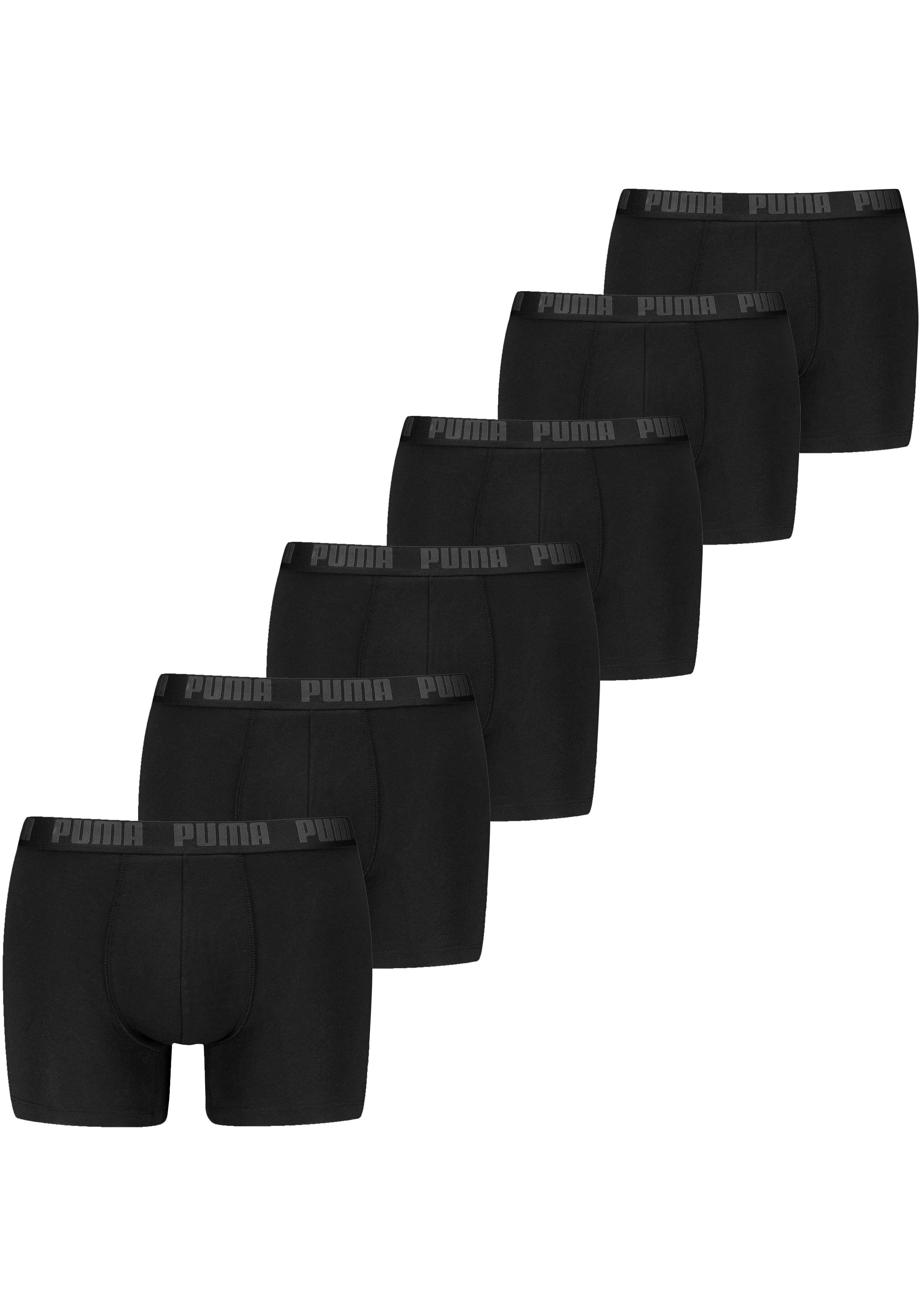PUMA Boxershorts PUMA MEN EVERYDAY BOXER (6er Pack) Elastischer Logobund, Stretchmaterial, ohne Eingriff