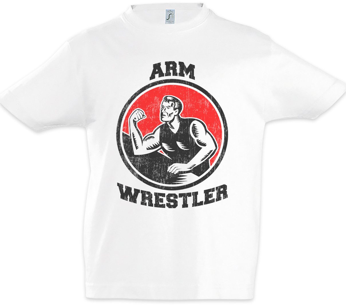 Print-Shirt Arm Wrestler Kinder T-Shirt Over The Gym Armdrücken Top Wrestling