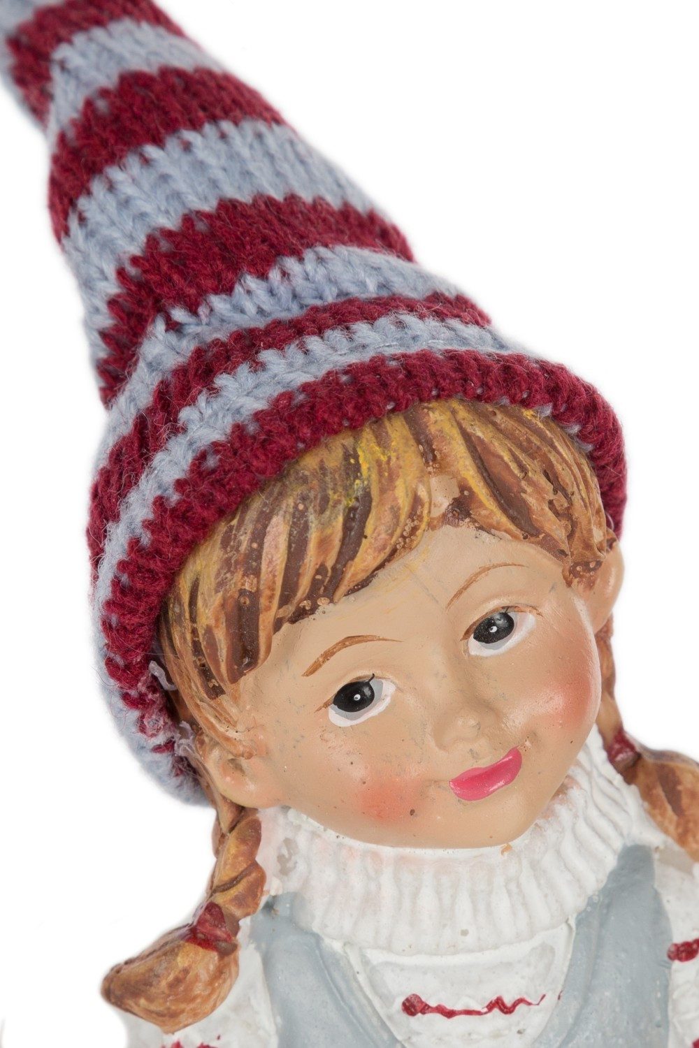 Wohnando Dekofigur Winterkinder mit Ski 2er-Set: Bezaubernde Weihnachtsdekoration