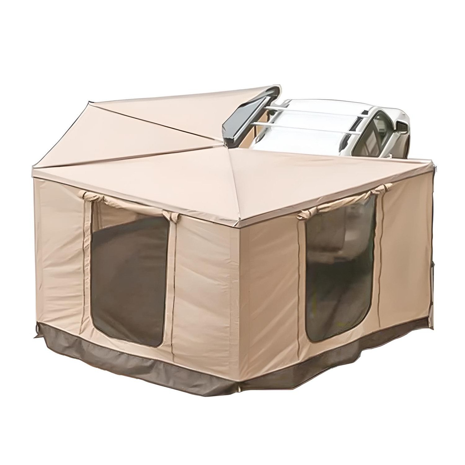 TZIpower Markisenvorzelt 270° Khaki Grau Automarkise/Zelt günstig online kaufen