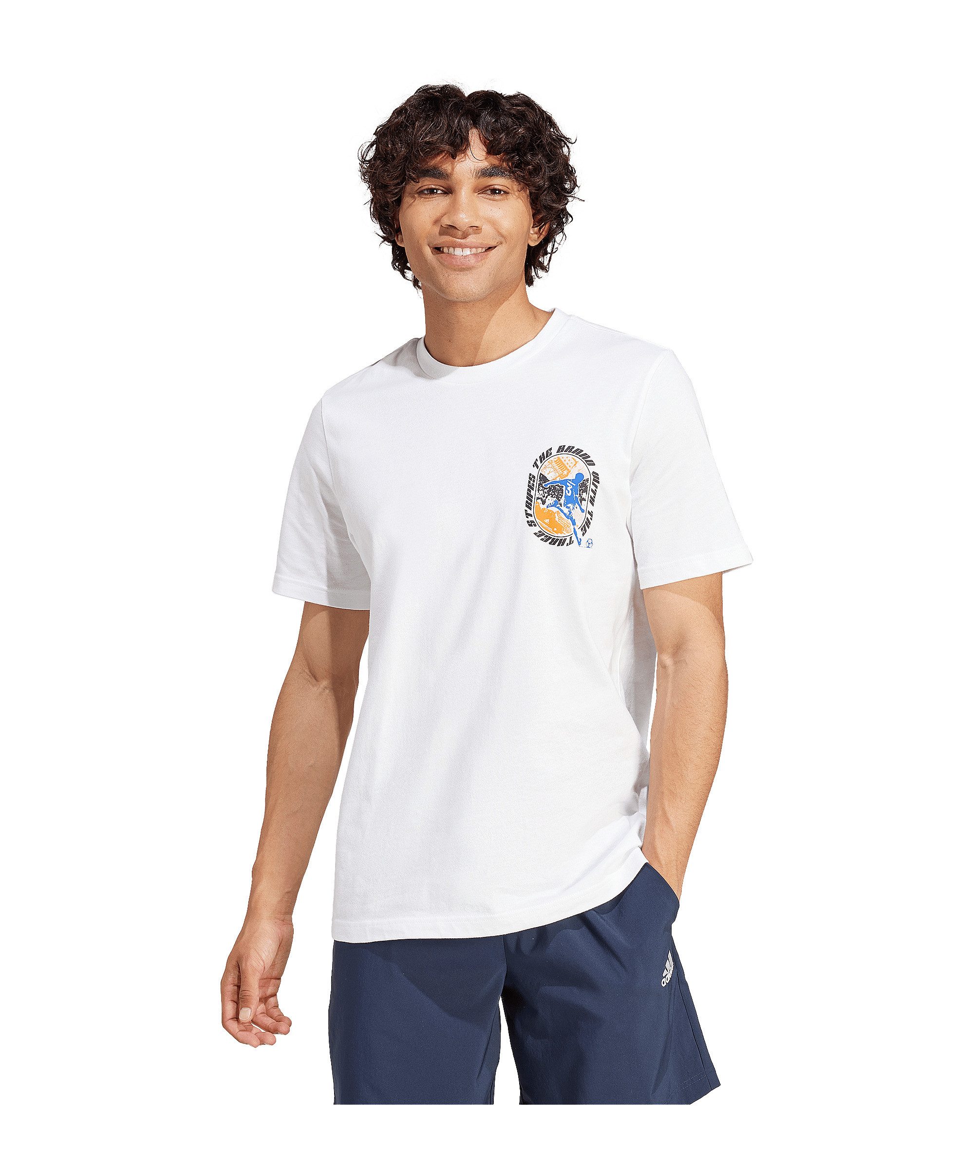 adidas Performance T-Shirt adidas Performance Graphic T-Shirt Weiß Baumwolle