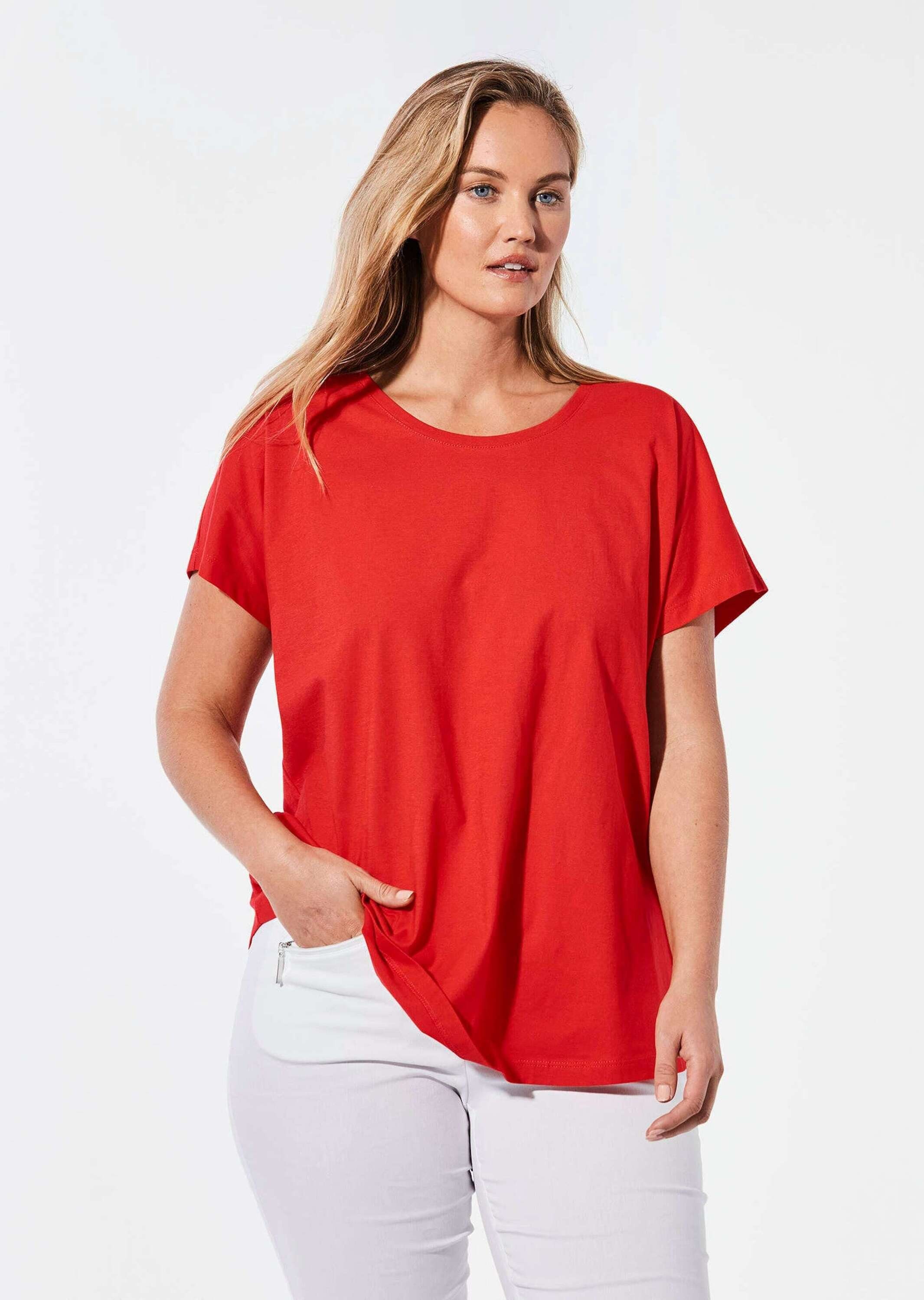 GOLDNER T-Shirt Shirt mit Rundhalsausschnitt (CURVY) günstig online kaufen