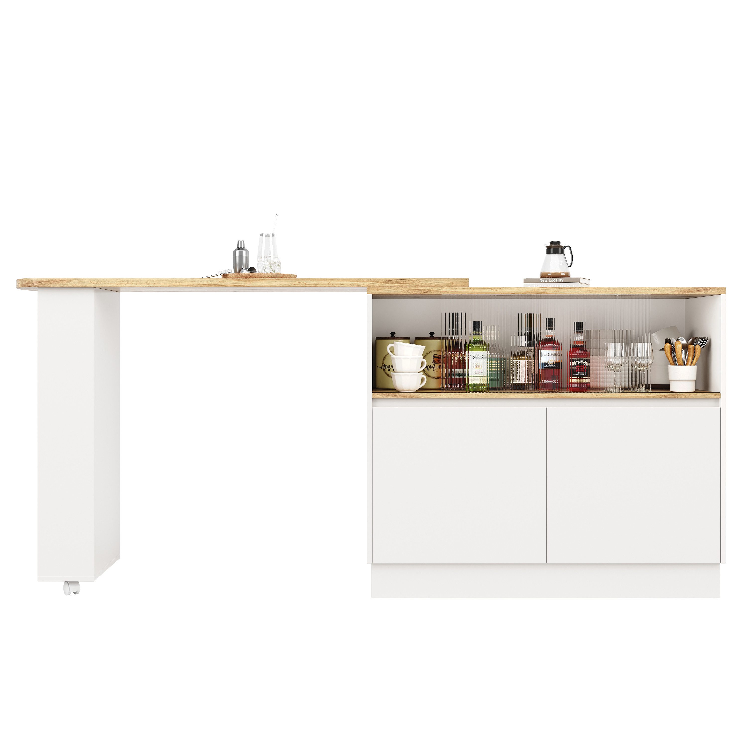 i@home Sideboard Um 360° drehbare Essbar (Hauptkörper 90 x 45 x 100 cm) (Bi günstig online kaufen