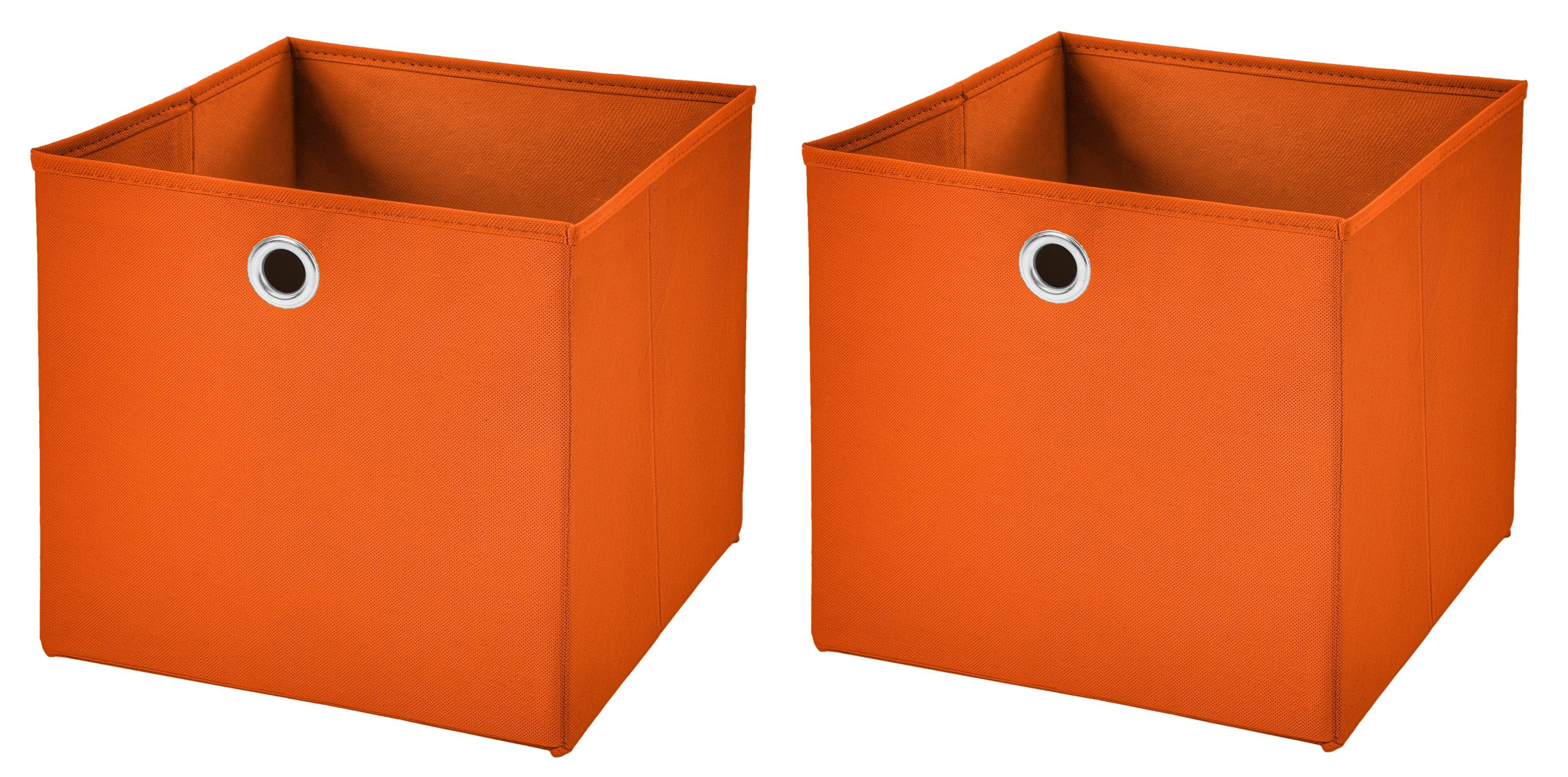 StickandShine Faltbox 2 Stück Faltboxen 28 x 28 x 28 cm faltbar ohne Deckel Stoffbox