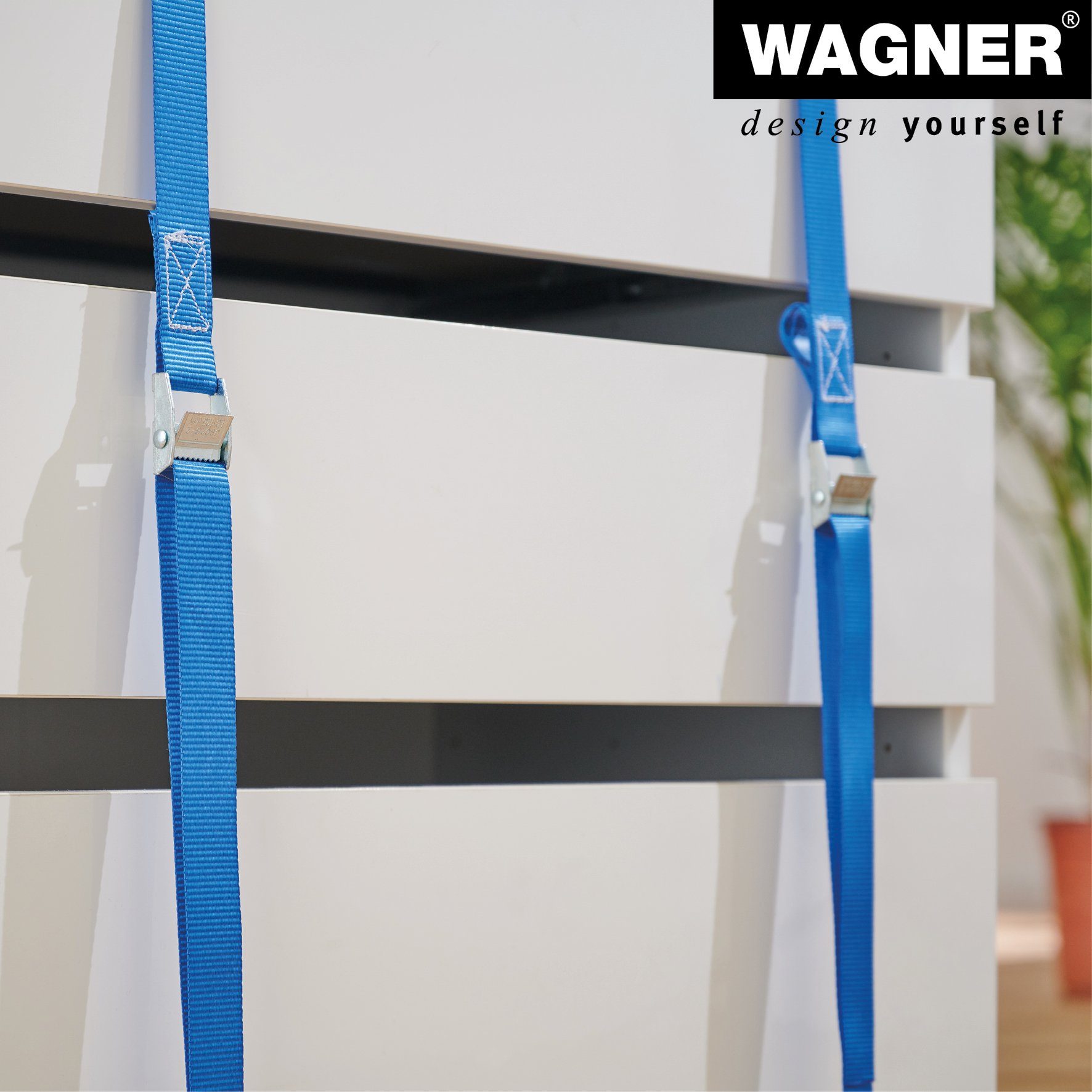 WAGNER design yourself Zurrgurt Zurrgurt Spanngurt I stabile  Sicherheits-Ratsche I 5 m lang für festen & sicheren Transport I  abriebfester, licht- & wärmestabilisierter Spezialkunststoff